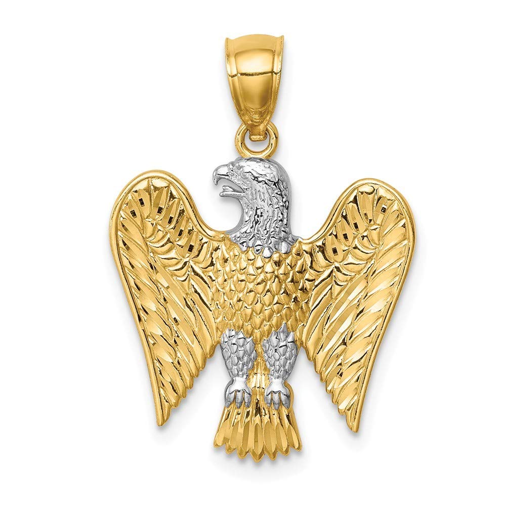 14K White Rhodium Eagle Pendant Necklace for Women - Elegant Jewelry Gift for Birthday, Anniversary & Special Occasions - Perfect for Layering, Everyday Wear & Statement Looks