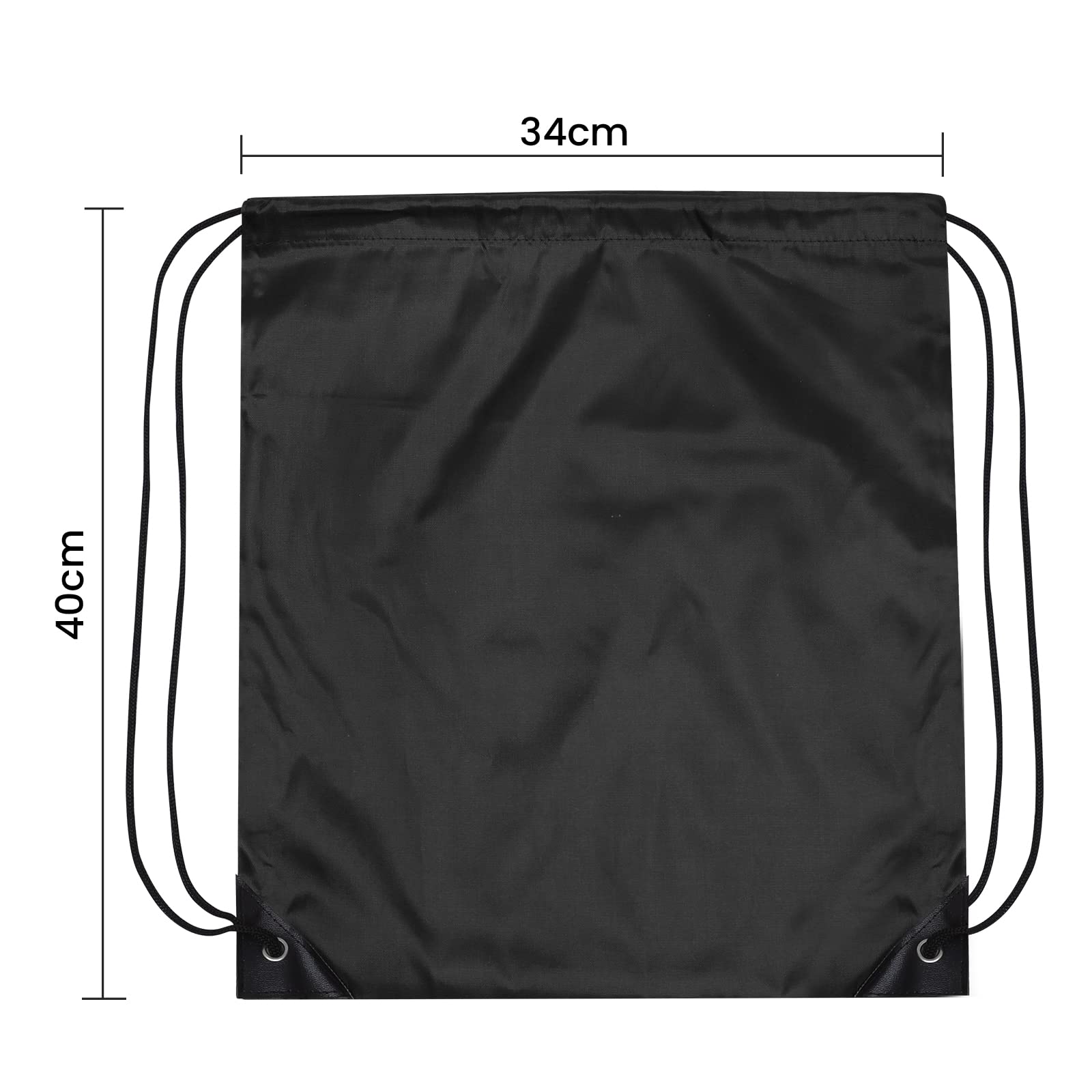 72 Pcs Black Drawstring Backpack - Lightweight Cinch Bags for Sports, Gym & Travel | Bulk String Backpacks for School, Beach & Outdoor Activities
