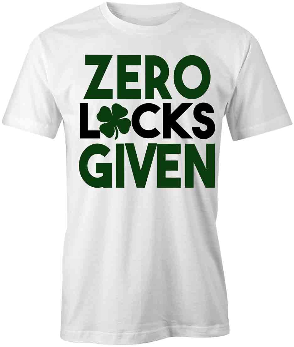 Zero Locks Given Graphic T-Shirt - Funny Printed Cotton Tee for Men & Women | White Casual Shirt for Streetwear, Gym, Parties & Everyday Outfits