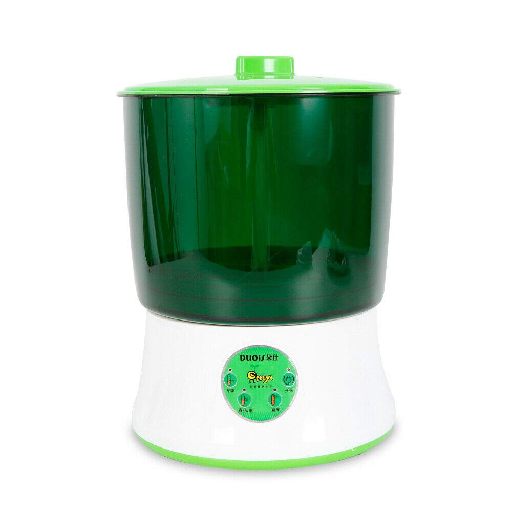 Automatic 2-Layer Bean Sprout Maker Machine - 110V Smart Electric Seed Sprouter for Healthy Homegrown Sprouts | Perfect for Kitchen, Vegan Diet & Organic Gardening