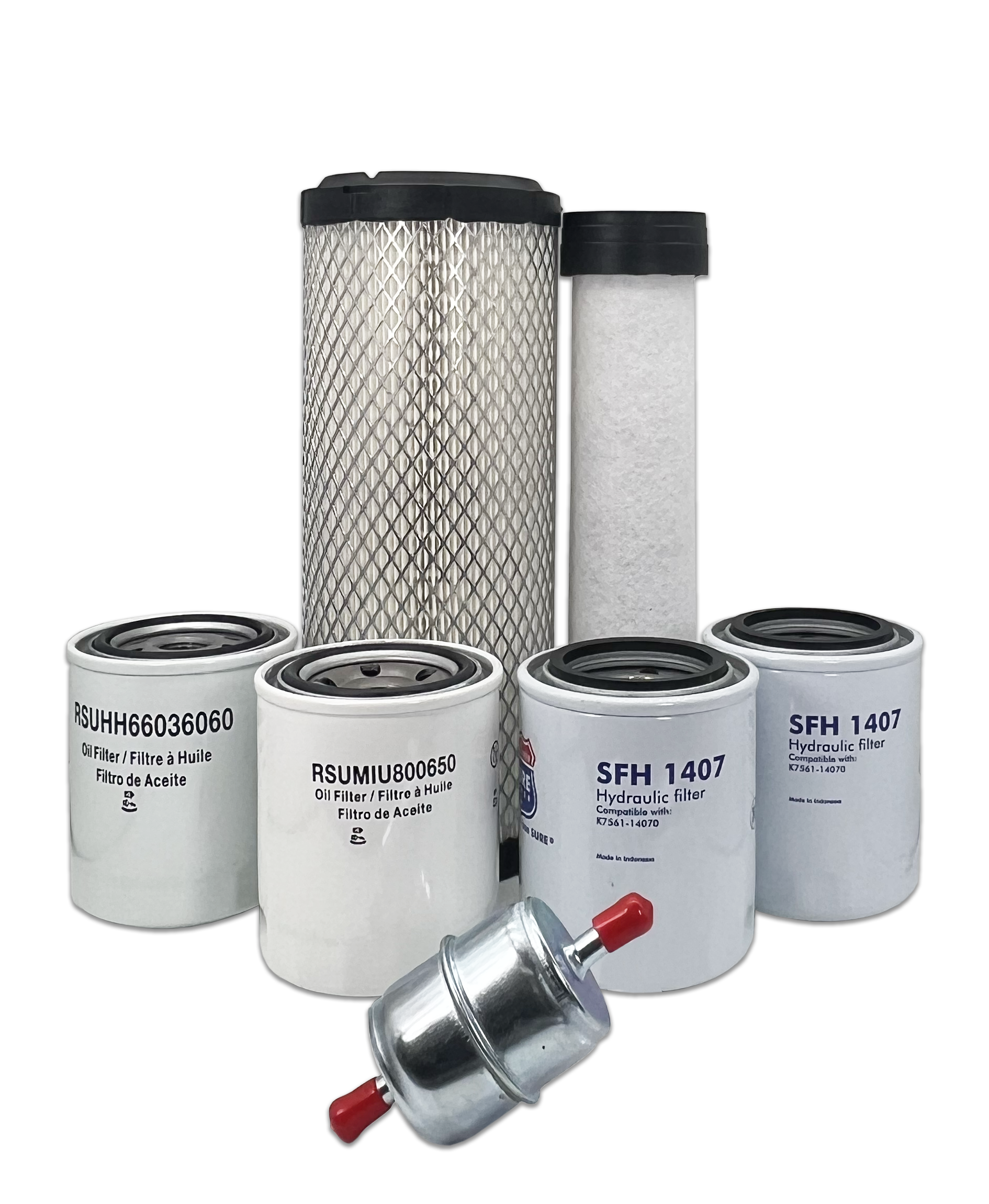 HERO® Maintenance Filter Kit for Kubota RTV1100 Utility Vehicle - Air Oil Fuel Filters Replacement - Perfect for Off-Road Farm & Construction Use