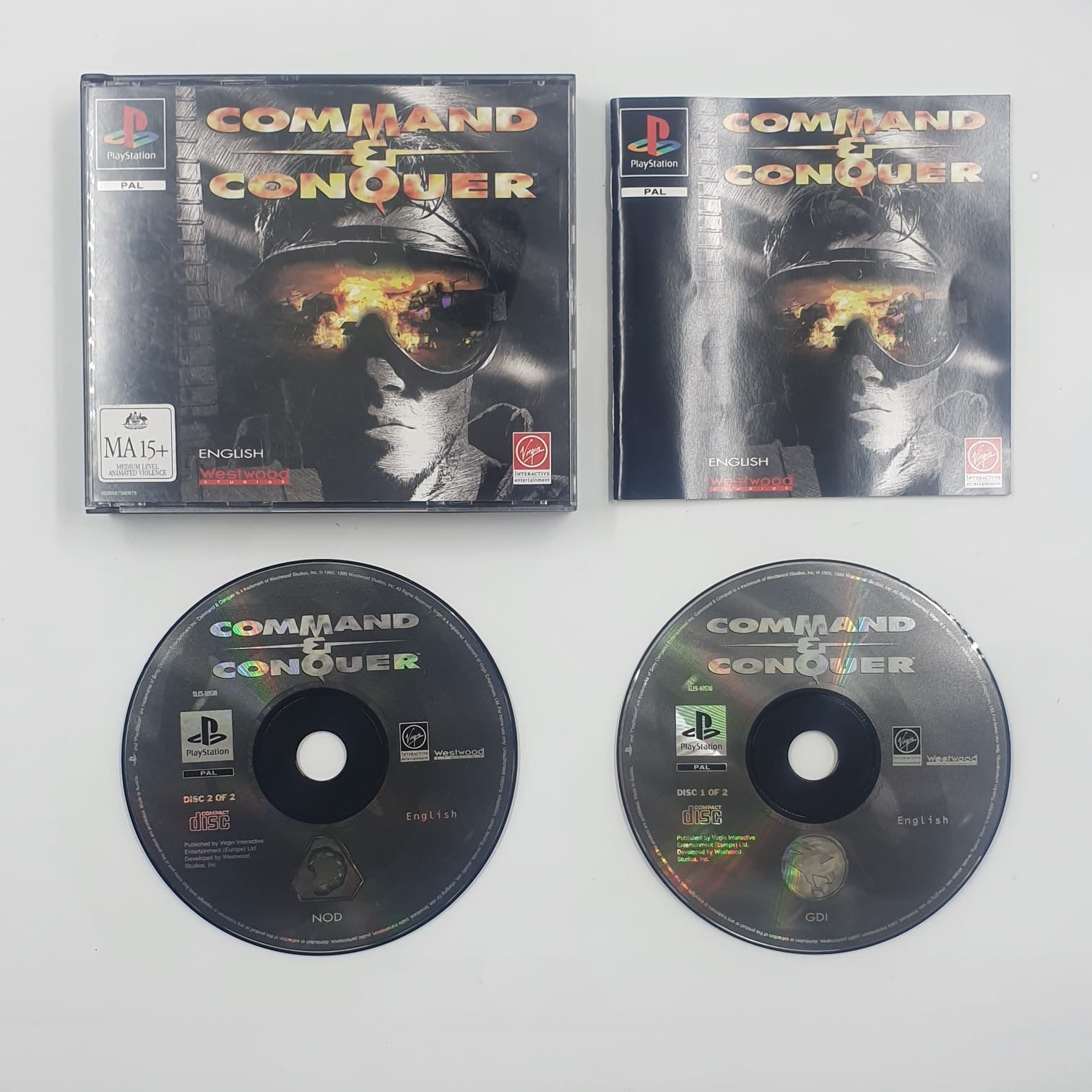 Command & Conquer PS1 Game for Playstation 1 with Original Manual - PAL Version | Classic Strategy Video Game for Retro Gaming Enthusiasts & Collectors