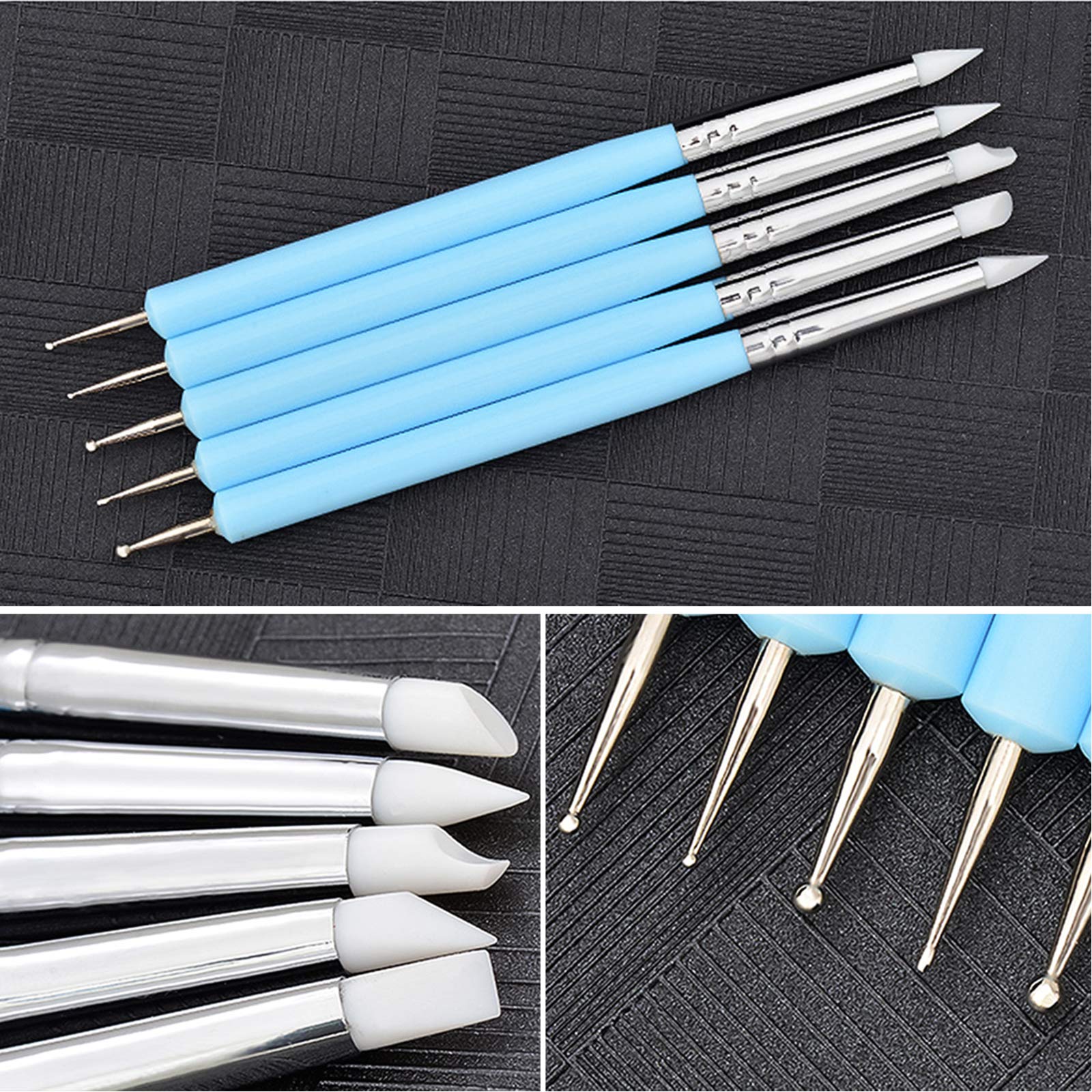 Yasmous 10Pcs Clay Sculpting Tools Set for Pottery & Cake Decorating