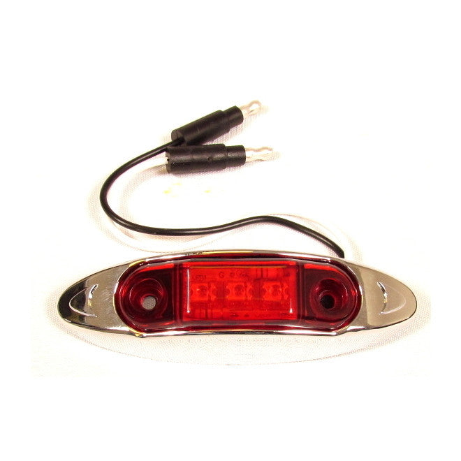 Fortpro 4-Pack 1 1/4 Inch Clearance Marker Trailer LED Lights with 3 LEDs - Durable Waterproof Side Marker Lights for Trucks, Trailers, RVs & Boats