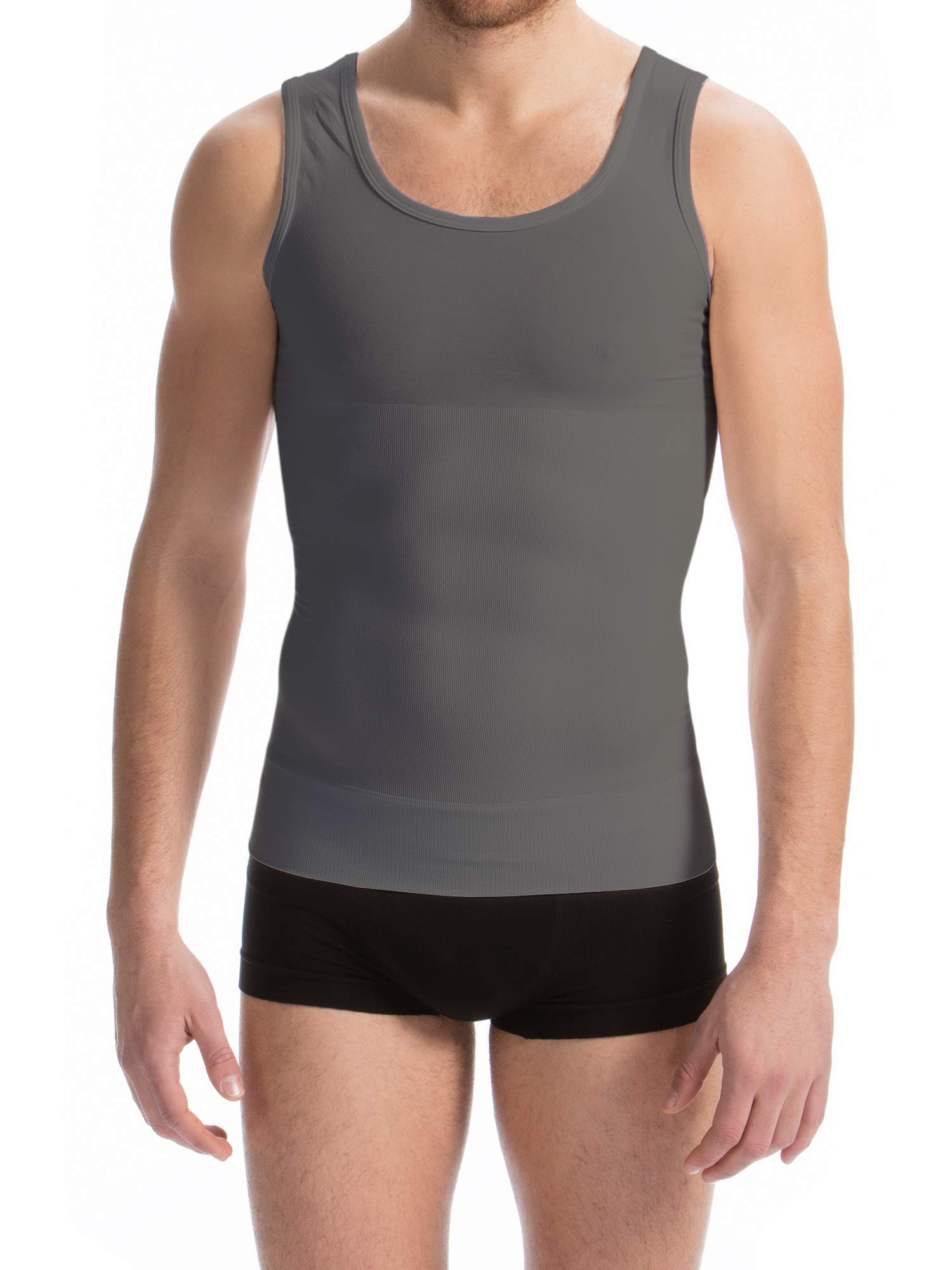 Farmacell 417 Men's Tummy Control Body Shaping Vest - 100% Italian Made Slimming Undershirt for Posture Support & Weight Loss | Perfect for Workouts, Office Wear & Everyday Comfort