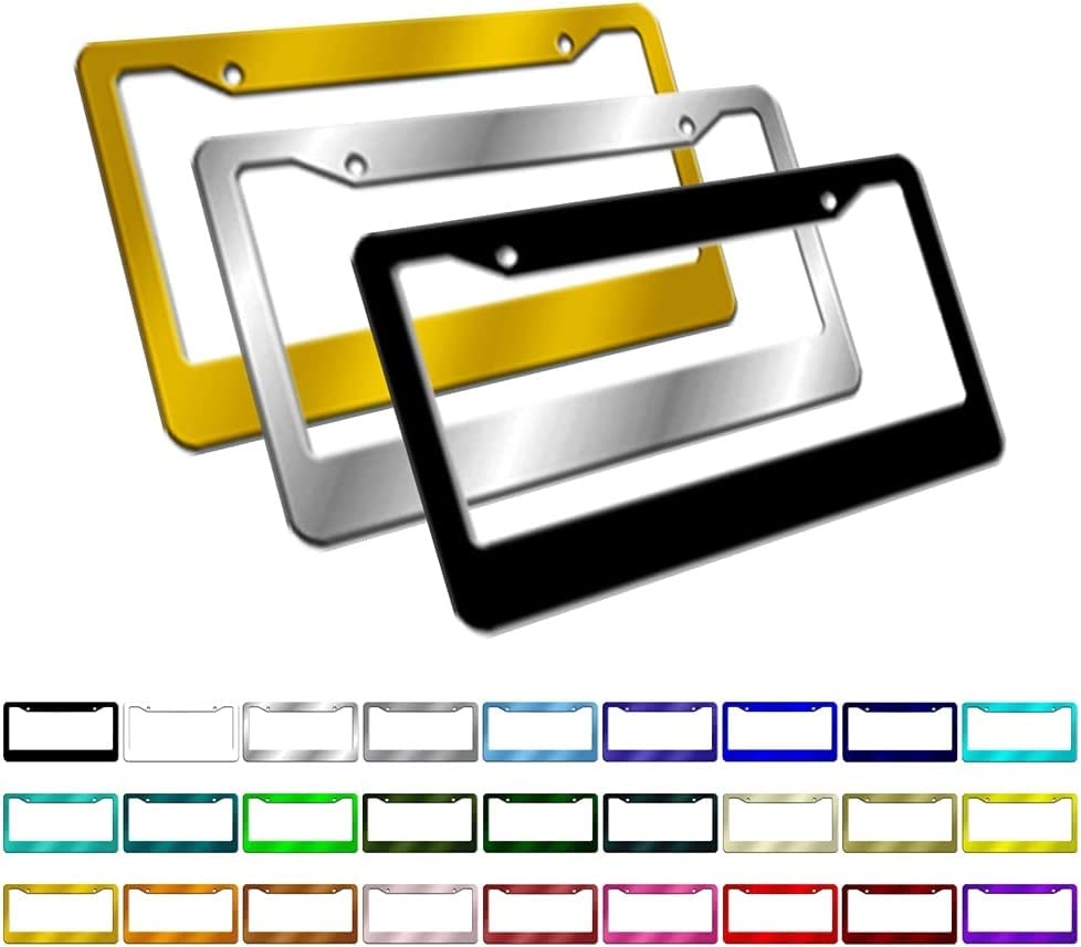 Custom Metal License Plate Frame - Personalized Text Car Plate Holder for Auto & Truck - Durable & Weatherproof - Perfect for Gifts, Car Enthusiasts & Customization Lovers