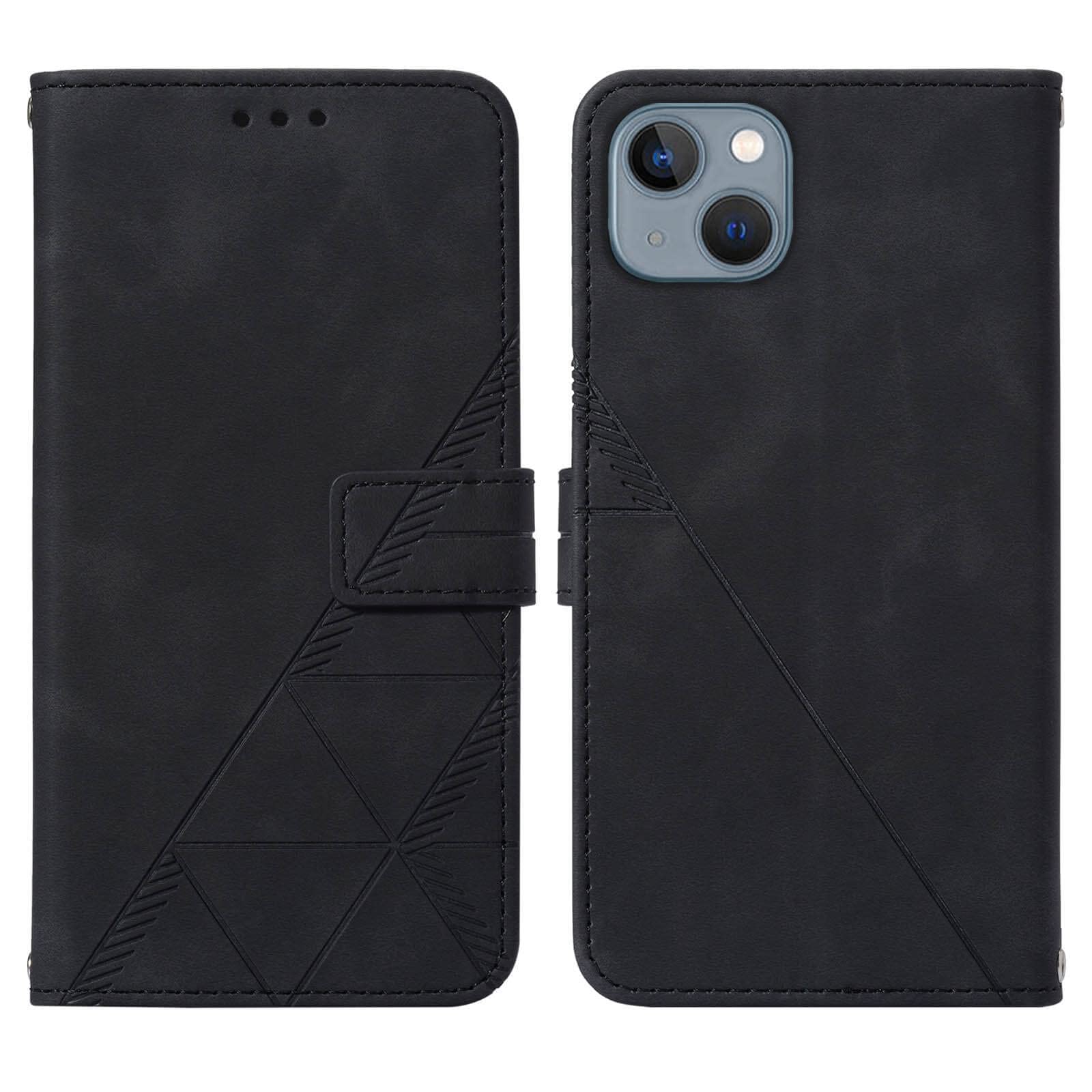 iPhone 13/14 Wallet Case with Card Slots & Wrist Strap - PU Leather Folio Cover for Work & Travel