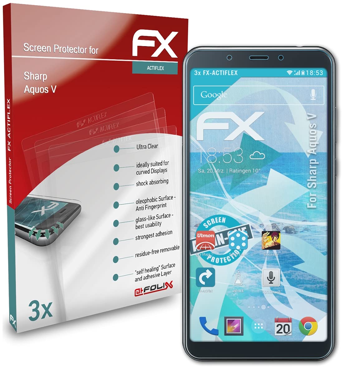 Ultra Clear Flexible Screen Protector for Sharp Aquos V - 3 Pack HD Anti-Scratch Film for Daily Protection | Perfect for Work, Travel & Outdoor Use
