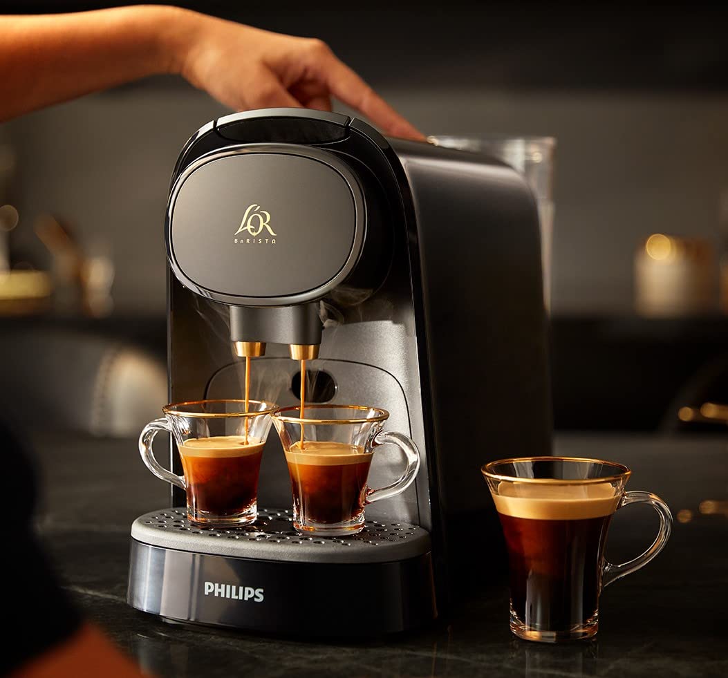 Philips L'Or Barista LM8012/60 Black Coffee Capsule Machine - Premium Espresso Maker for Home & Office Use