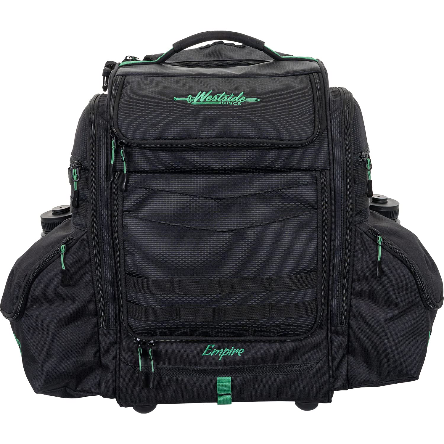 Westside Discs Empire Disc Golf Backpack - Large Frisbee Golf Bag Holds 24 Discs | Durable & Water-Resistant for Tournaments & Outdoor Play (Black)