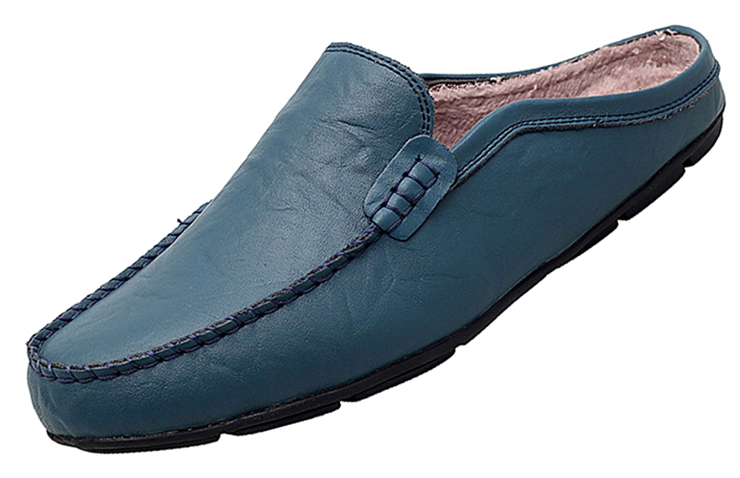 Go Tour Men's Breathable Leather Mules Clogs - Slip On Casual Loafers for Indoor/Outdoor Wear - Perfect for Home, Office & Travel