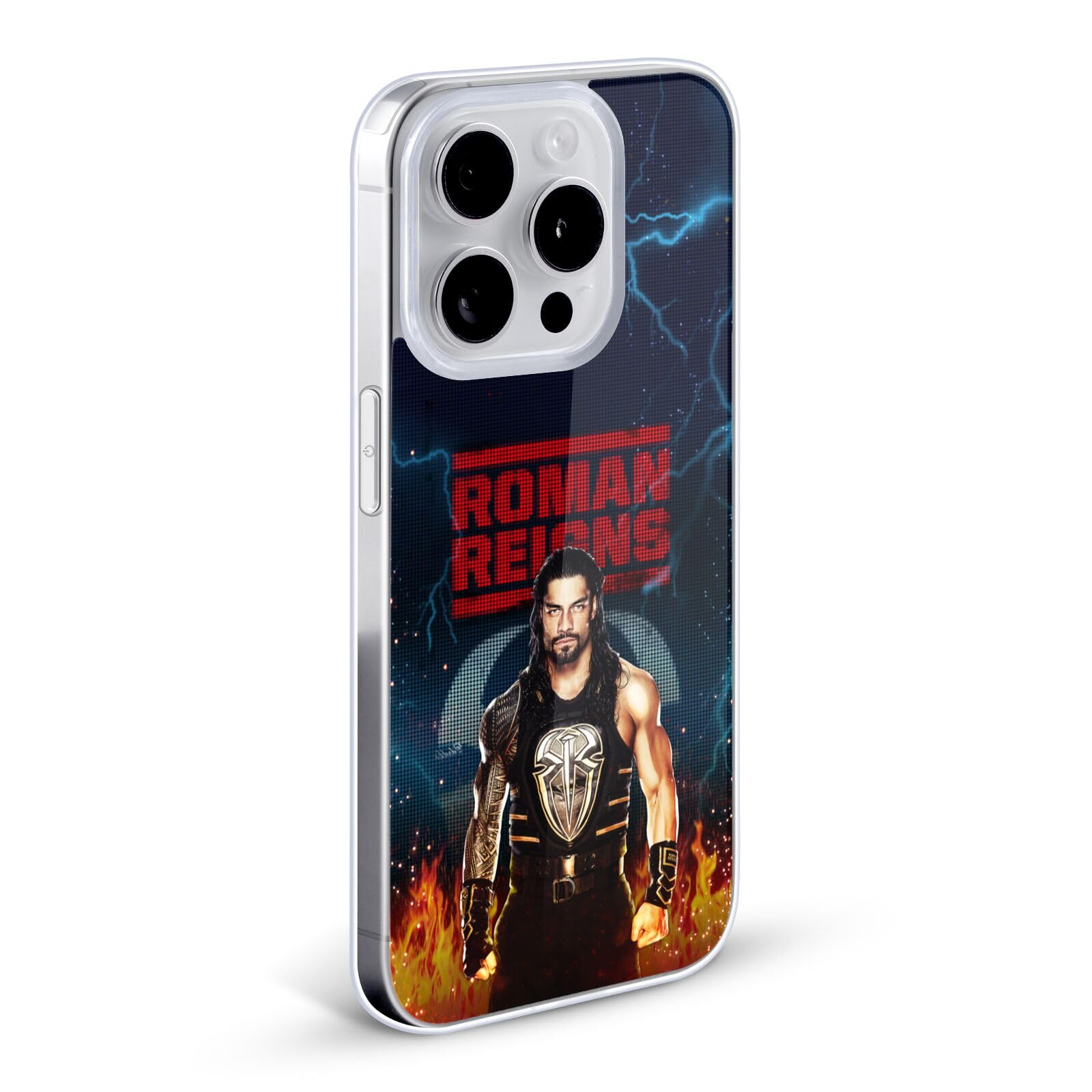 Official WWE LED Image Roman Reigns Soft Gel Case for Apple iPhone 7 Plus/8 Plus - Durable Protection & Stylish Design for Wrestling Fans & iPhone Users