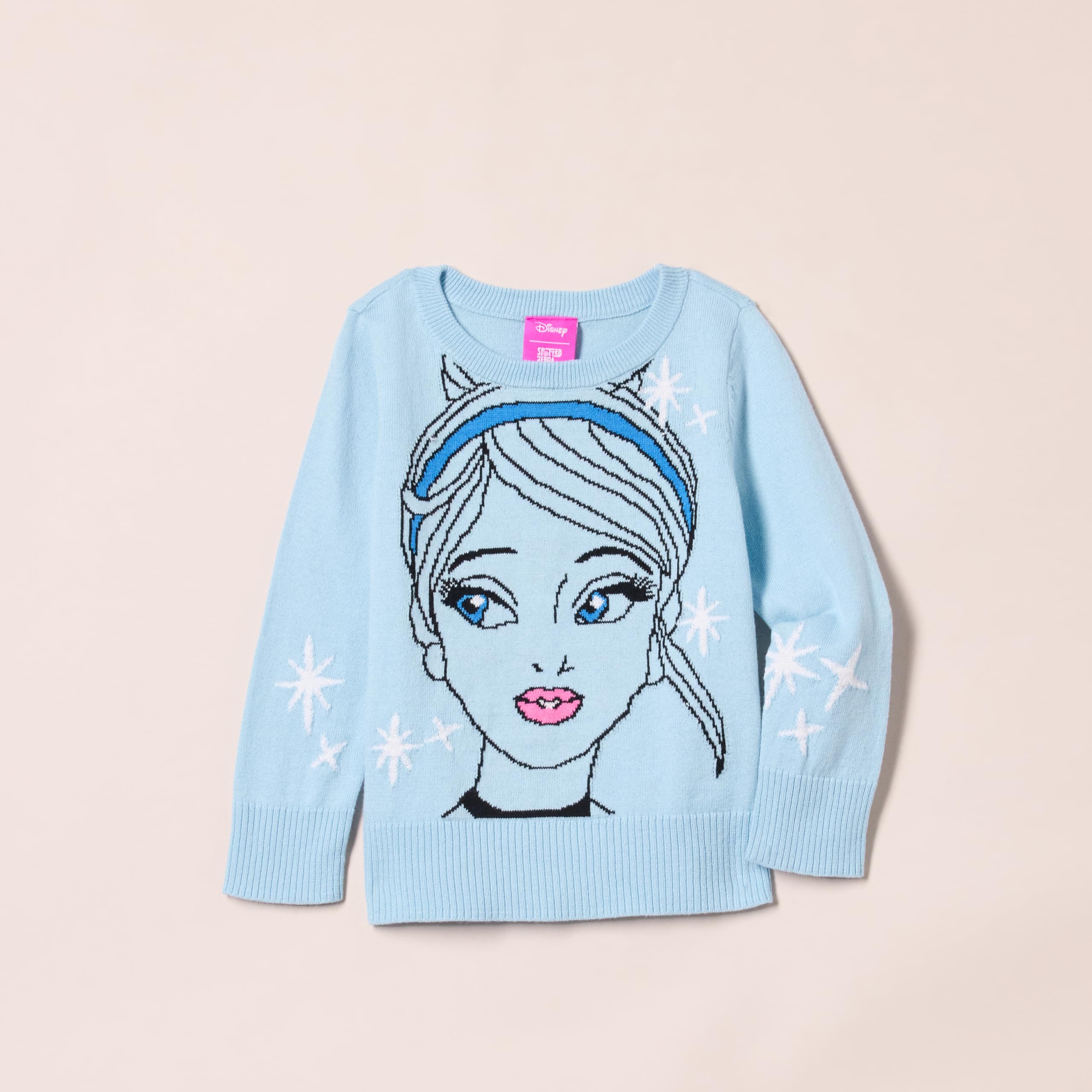 Disney Marvel Star Wars Frozen Princess Girls & Toddlers' Pullover Knit Sweater | Cute Cartoon Character Hoodie for Kids | Perfect for School, Playdates & Family Outings