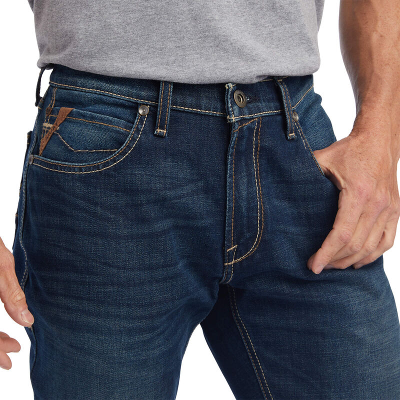 Ariat Men's M4 Relaxed Quentin Boot Cut Jean in Ford - Comfortable Western Denim Jeans for Cowboy, Riding & Casual Wear