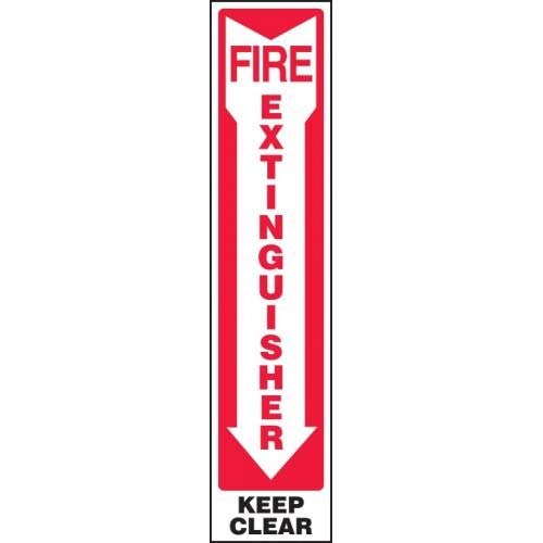 Fire Extinguisher Keep Clear Plastic Sign - Pack of 25 for Safety Areas