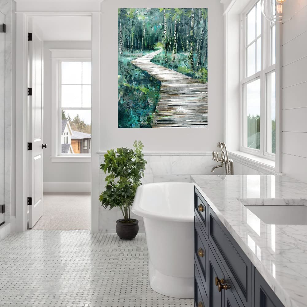 Fine Art Canvas Wall Decor - Le Sentier by Artist Studio Arts - 42x56 Inches - Ready to Hang - Perfect for Living Room, Bedroom, Office & More - Enhance Your Home, Bar or Dining Space with Elegant Canvas Art