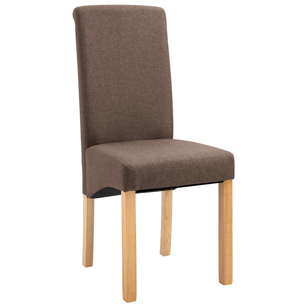 4-Piece Modern Brown Fabric Dining Chairs Set - Comfortable Kitchen Chairs for Dining Room, Living Room, Bedroom & Restaurant Use