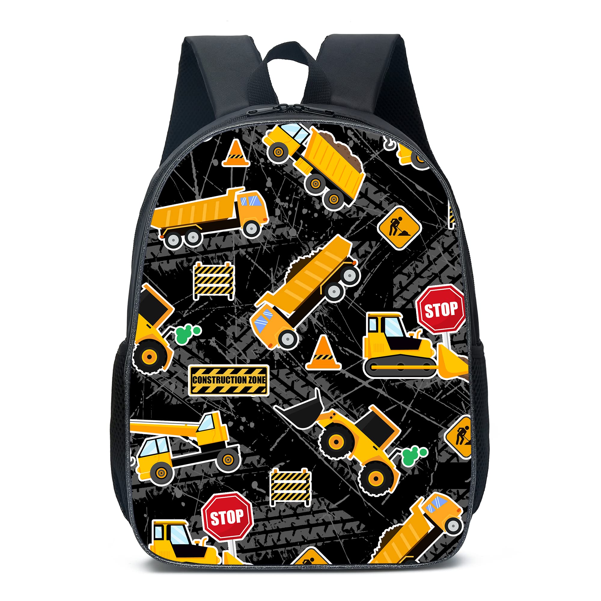 Excavator Themed Backpack for Kids - Large Capacity 16 Inch Laptop Backpack for School, Travel & Outdoor Adventures | Durable Book Bag for Boys & Girls