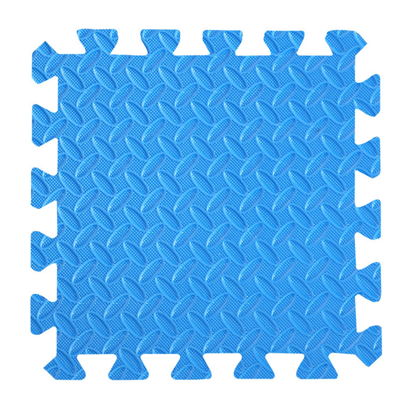 12-Piece EVA Interlocking Floor Tiles - Non-Slip Exercise Play Mat with Border, Thickened Foam Carpet Tiles for Gym Equipment, Home Workouts, Yoga & Kids Play Area - Blue, 30x30x1.2cm - Perfect for Home Gym, Playroom & Fitness Training