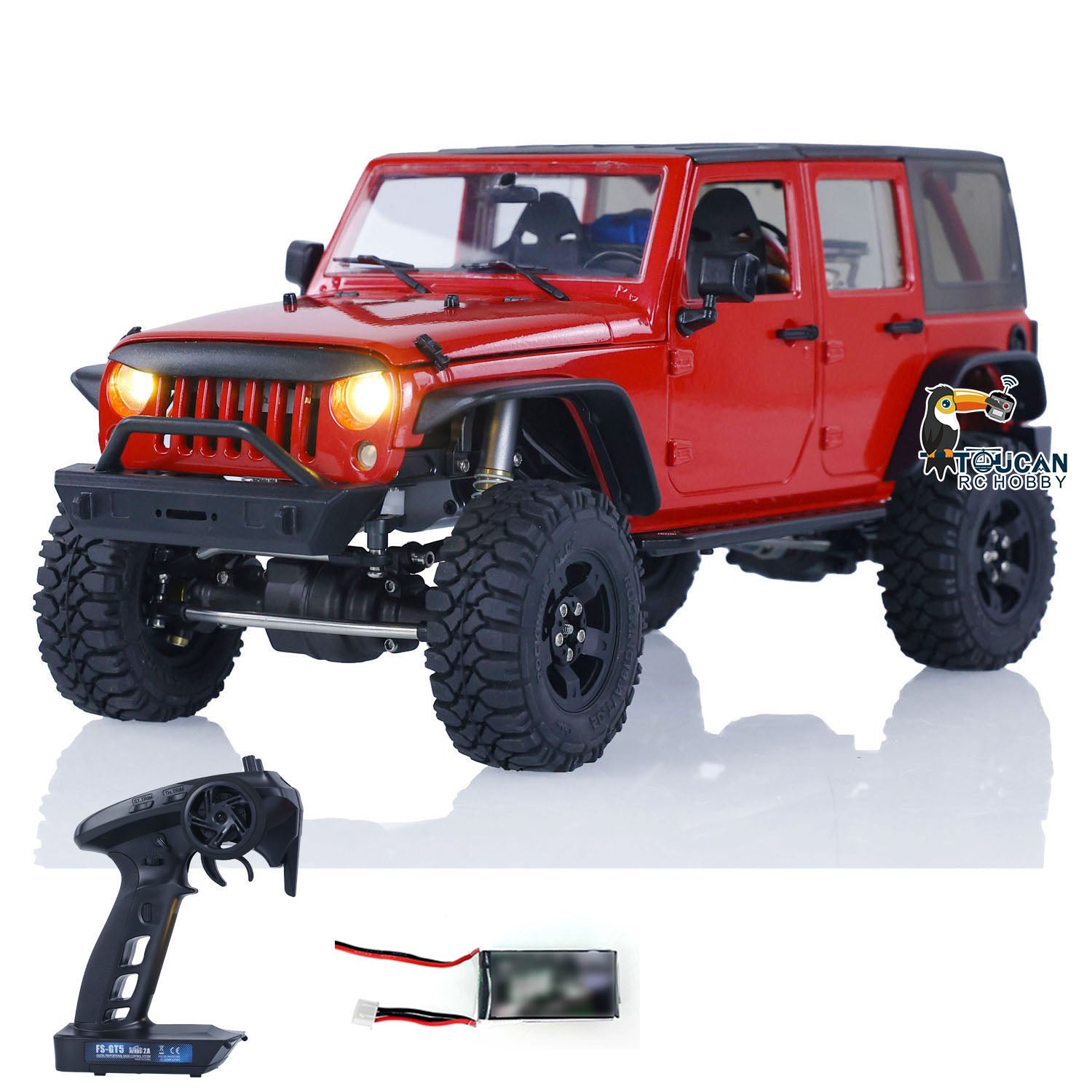 1/18 Scale CUB2 RC Crawler Car - Ready-to-Run (RTR) Remote Control Rock Crawler with 2-Speed Transmission, LED Lights & Sound Effects - Perfect for Off-Road Adventures, Backyard Crawling & RC Hobby Enthusiasts