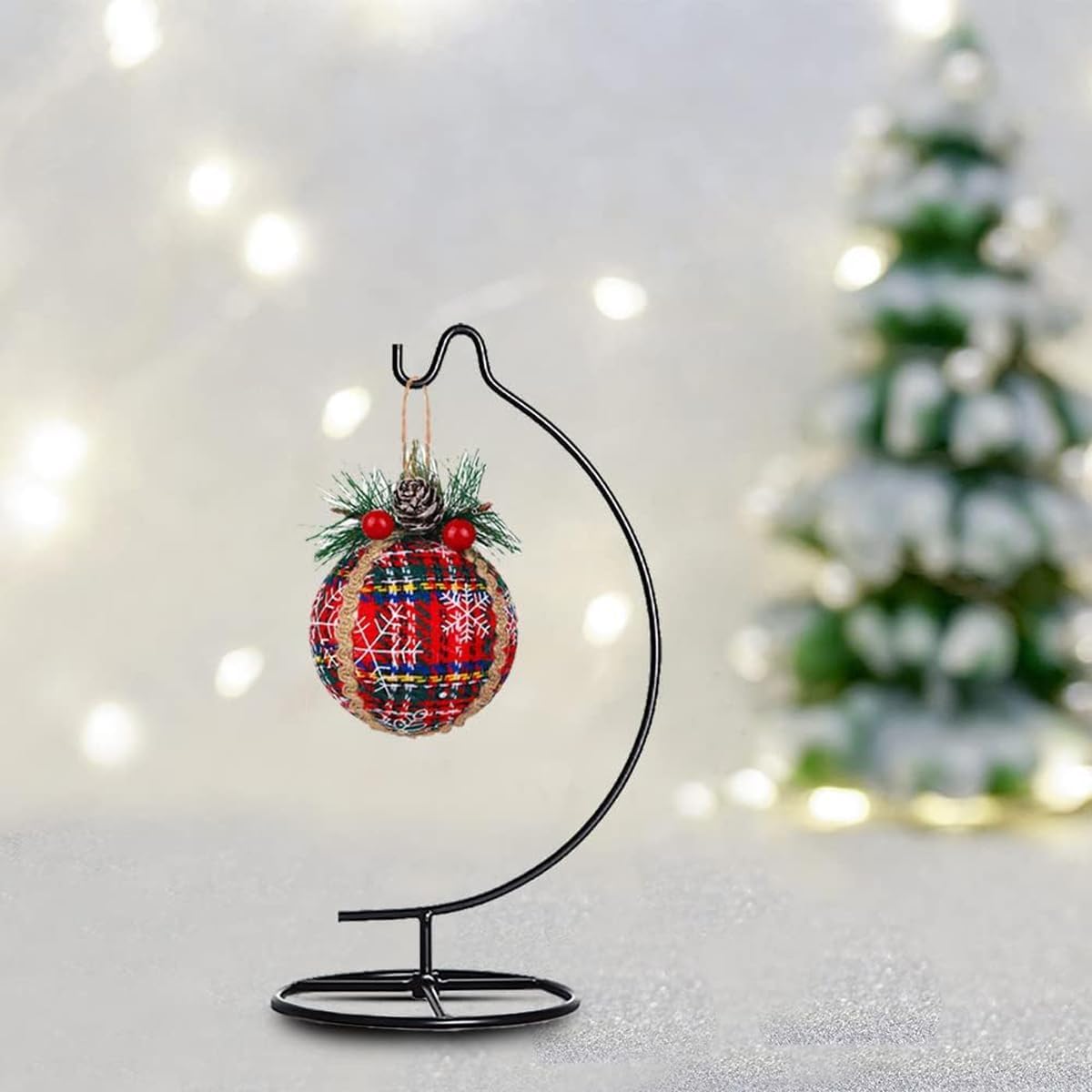 Iron Hanging Display Stand for Air Plants, Flower Pots, Glass Terrariums & Christmas Ornaments - Moon-Shaped Rack Holder for Home, Wedding & Holiday Decorations | Perfect for Living Rooms, Gardens & Seasonal Displays
