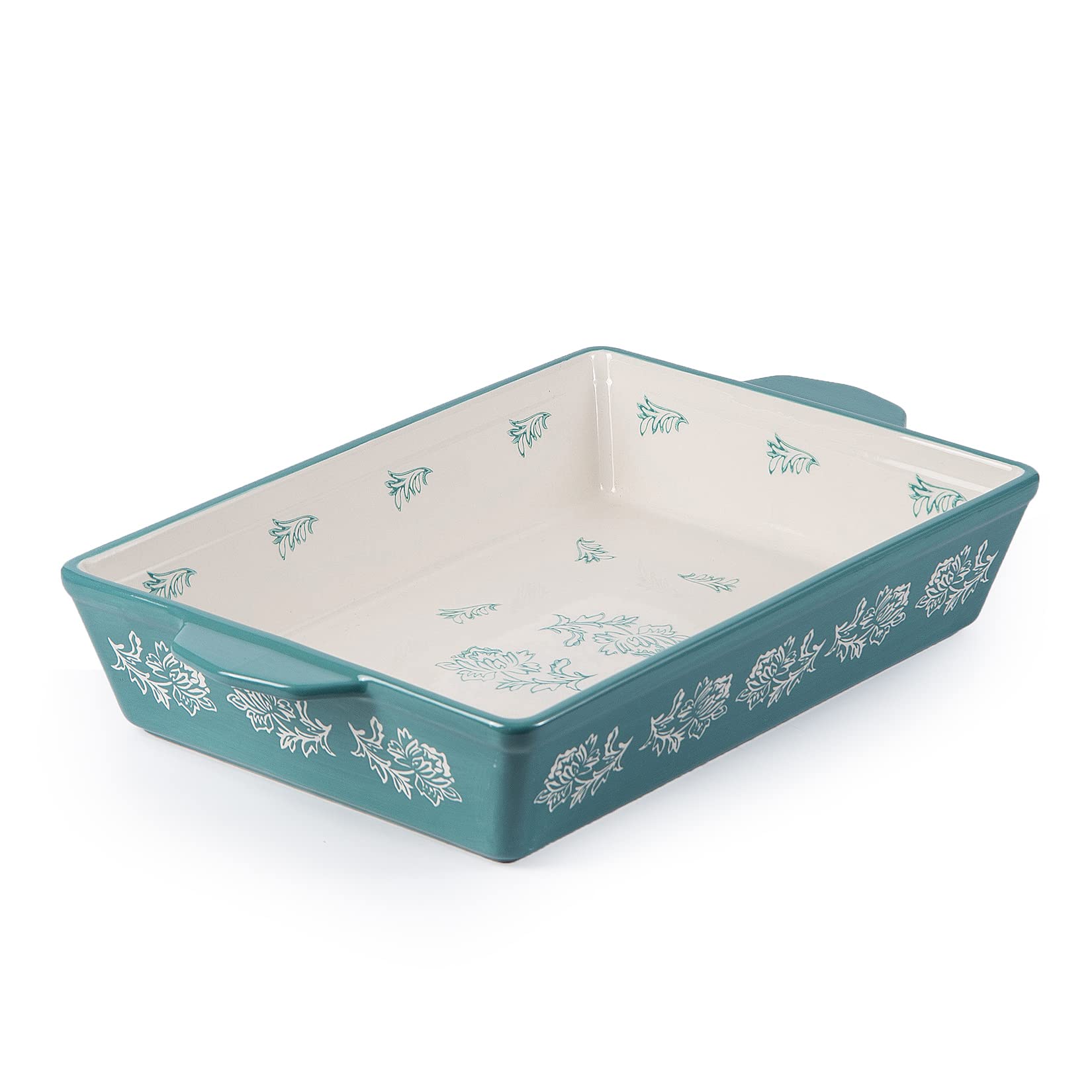 Wisenvoy 13x9 Inch Ceramic Casserole Dish Set - Oven Safe Lasagna Pan, Baking Dish for Cooking, Serving & Entertaining - Perfect for Casseroles, Lasagna, Roasts & Family Dinners