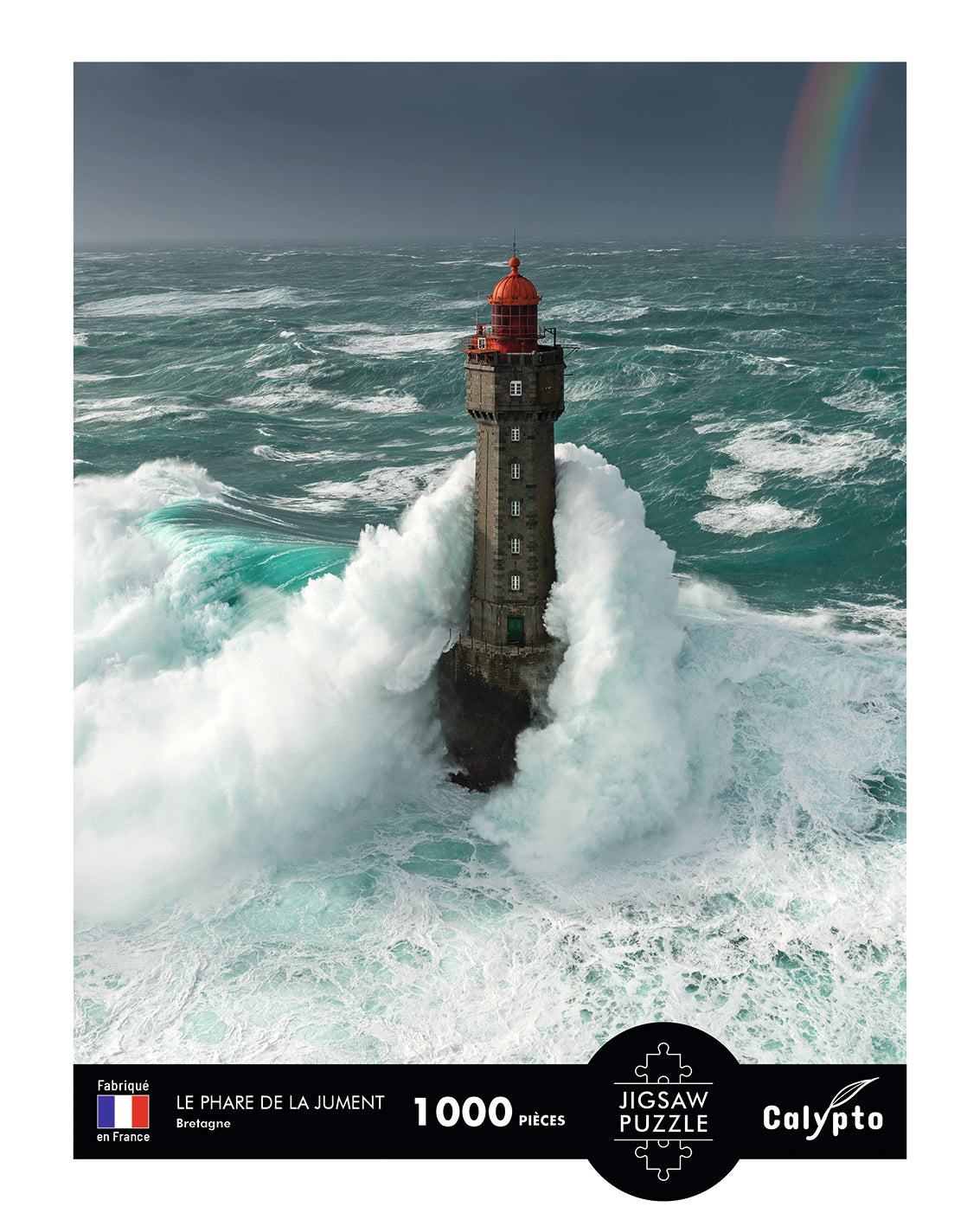 1000 Piece Jigsaw Puzzle - Lighthouse of La Jument by Calypto | Challenging Adult Puzzle for Relaxation & Home Decor | Perfect for Family Game Night & Stress Relief