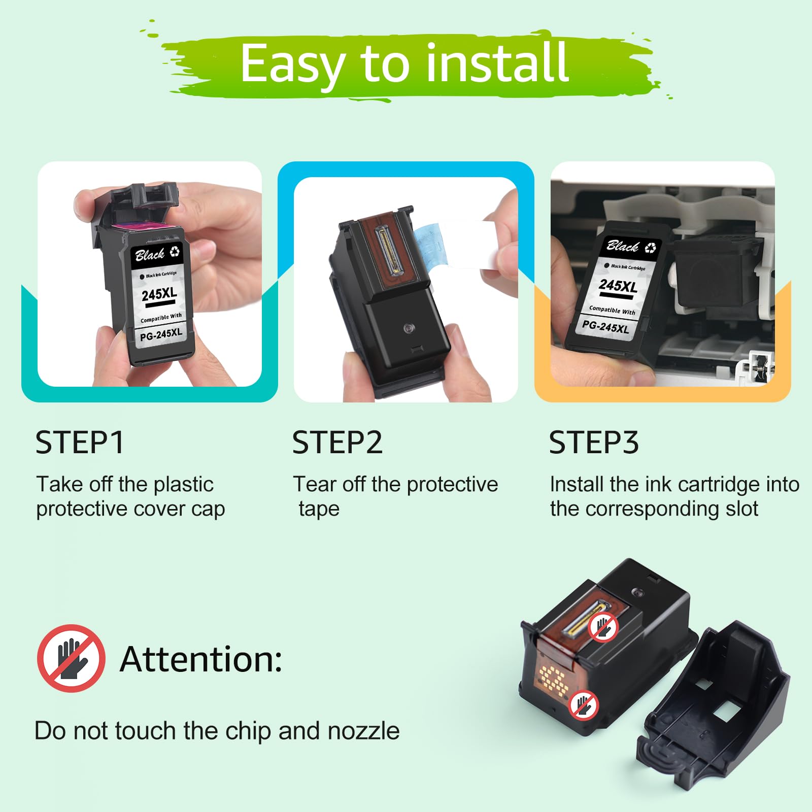 Greencycle Remanufactured PG-245XL Ink Cartridge for Canon Printers - Home & Office Use