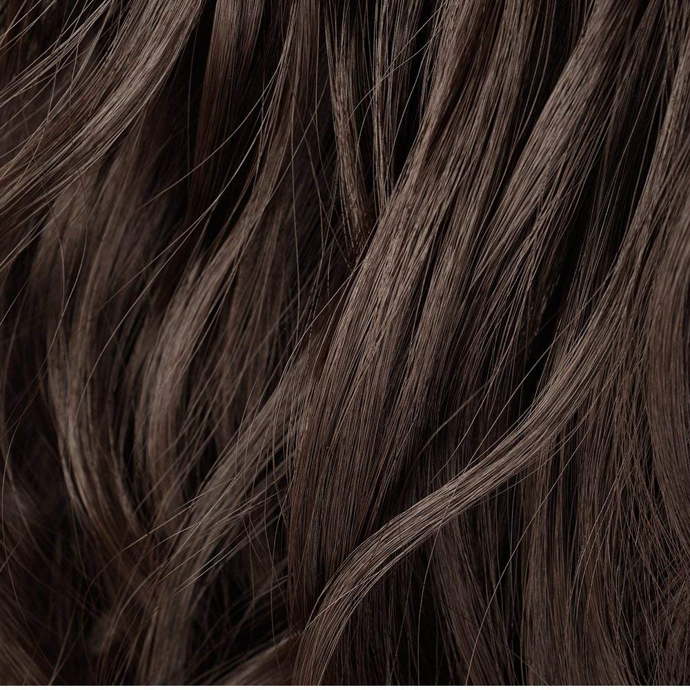 MoonEyes 6-Piece 24-Inch Synthetic Hair Extensions Set - 16 Clip-in High Heat Resistant Curly/Wavy Human Hair Extensions (Brown) for Daily Styling & Special Occasions