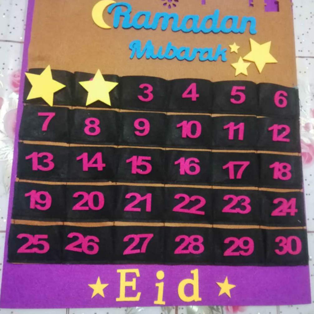 Creative Eid Countdown Calendar - Fashion Hanging Wall Decor for Ramadan & Eid Mubarak Celebrations - Kids Advent Calendar for Home, Party & Festive Decorations - Perfect for Family Gatherings & Islamic Holiday Traditions