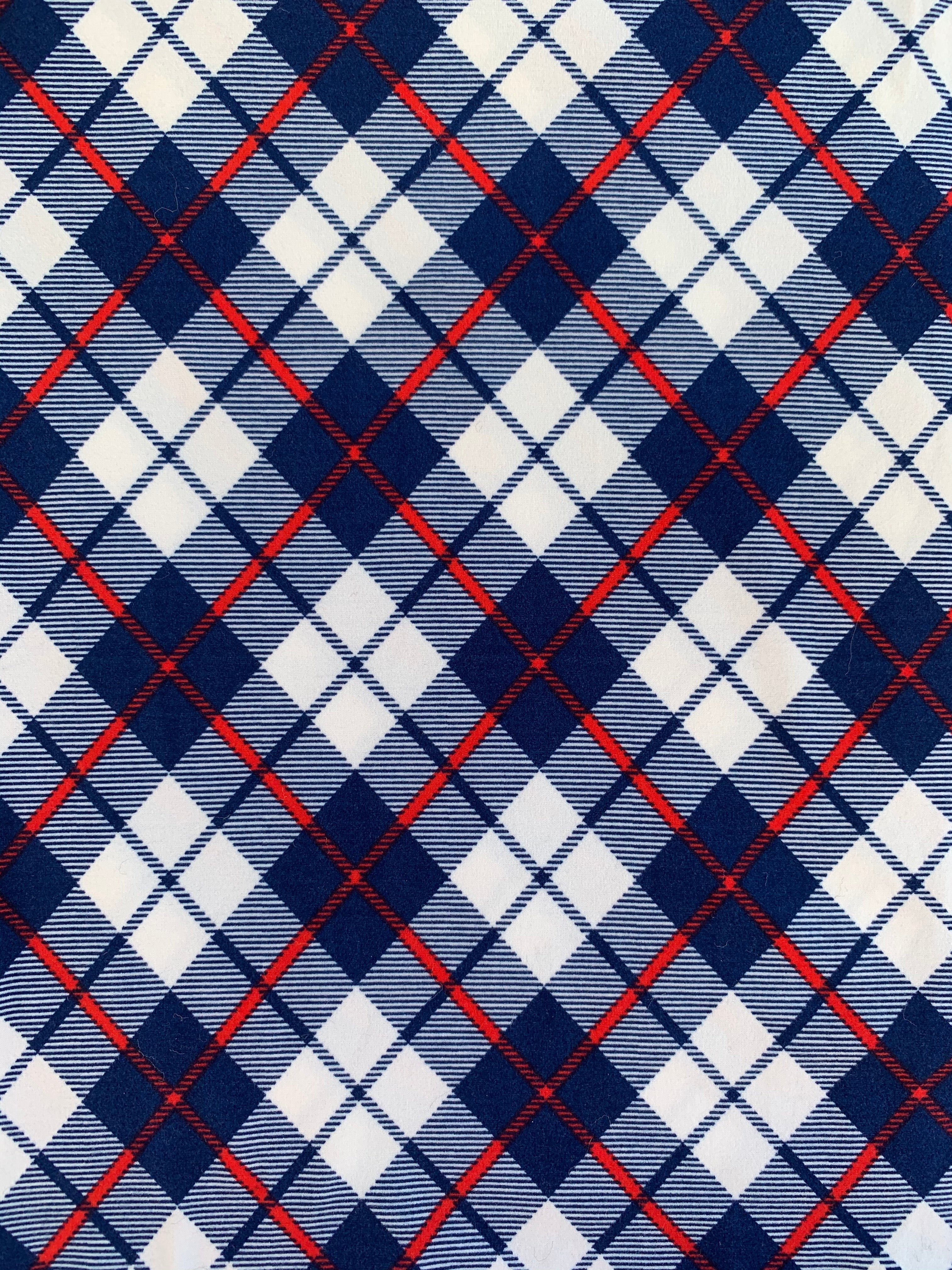 Blue Plaid Face Mask - Reusable & Washable Cotton Fabric for Daily Protection - Perfect for Work, School & Travel