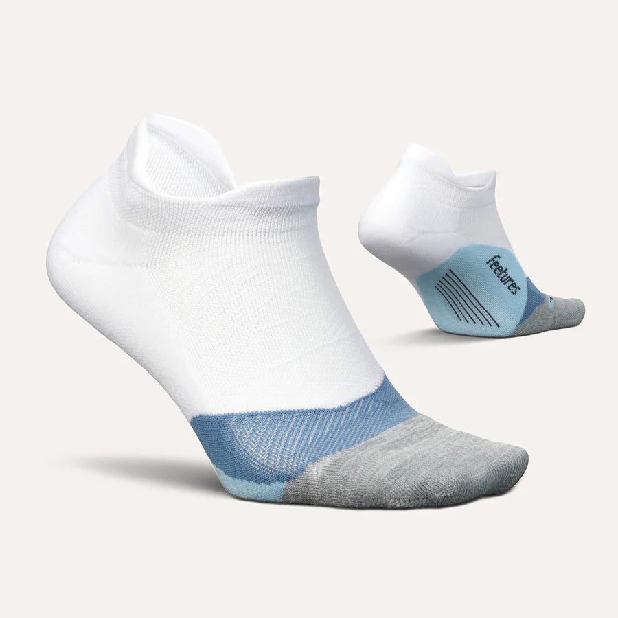 Elite Light Cushion No Show Socks for Women - Breathable Invisible Liner Socks (White Sky) - Perfect for Sneakers, Loafers & Everyday Comfort