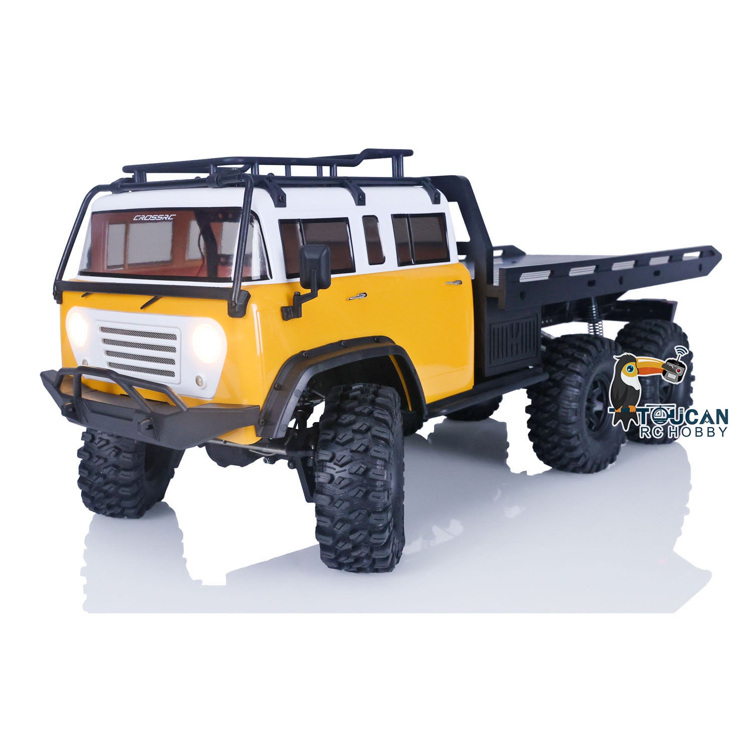 CrossRC 1/10 JT6 6WD 6X6 RC Rock Crawler Truck - 2.4GHz Remote Control Off-Road Vehicle with PNP ESC, Motor, Servo & LED Lights (US Stock) - Perfect for Trail Crawling, Off-Road Adventures and DIY RC Enthusiasts