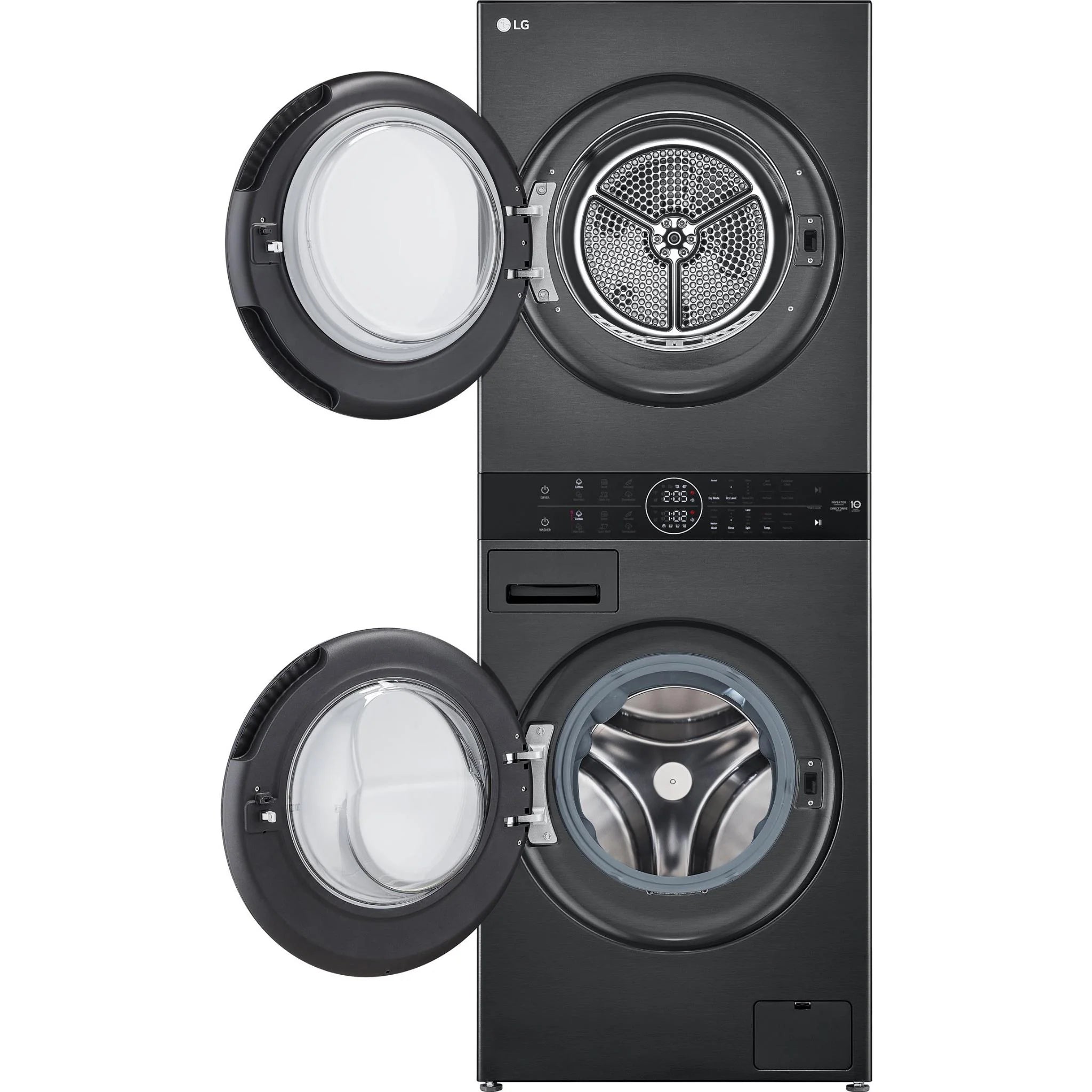LG 12kg WashTower™ All-in-One Stacked Washer Dryer Combo | Black Steel WWT1209B | Perfect for Apartments & Small Laundry Spaces