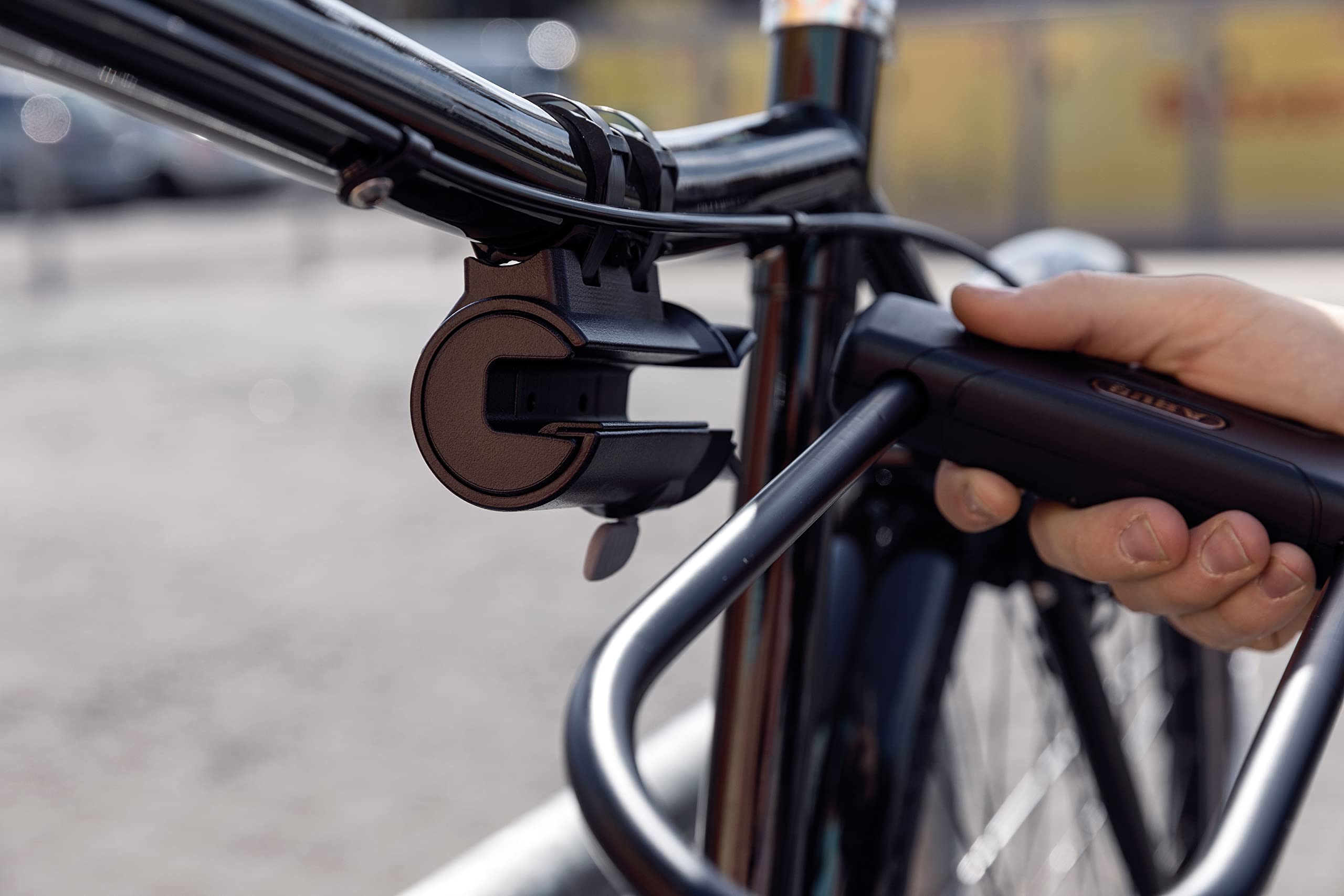 ABUS Granit Plus 470 U-Lock with SH B Bracket - High Security Bike Lock (Level 12) with Anti-Theft Plus Cylinder - 23cm Black - Perfect for Urban Commuting & Bicycle Parking Security