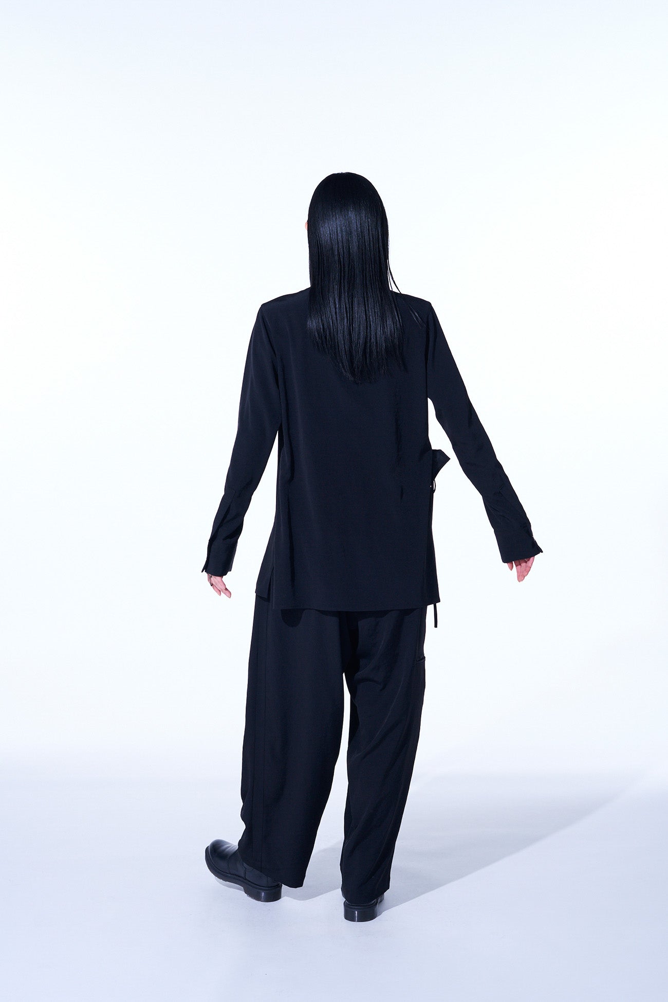 Elegant Crepe de Chine Draped Shirt for Women - Soft Flowy Blouse for Office, Party & Date Night Outfits