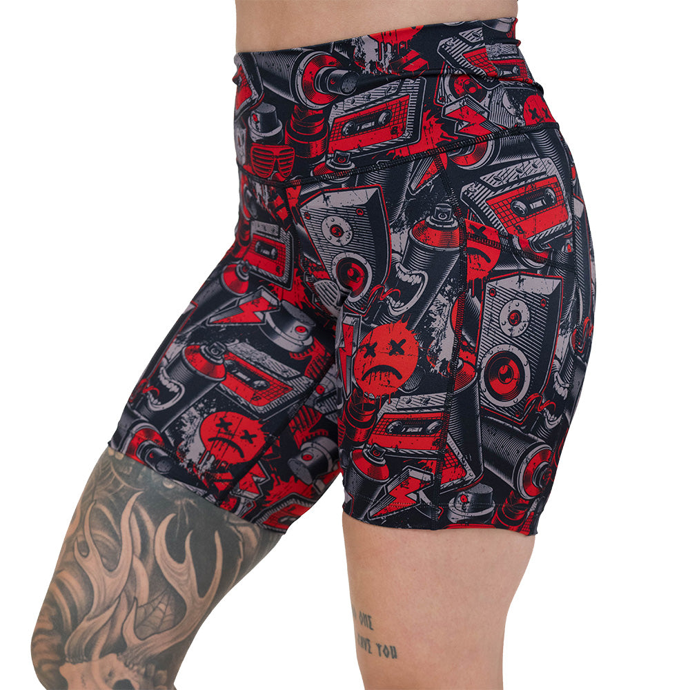 Trendy Graffiti Print Shorts for Men & Women - Stylish Streetwear Summer Casual Shorts | Perfect for Gym, Beach, and Everyday Wear