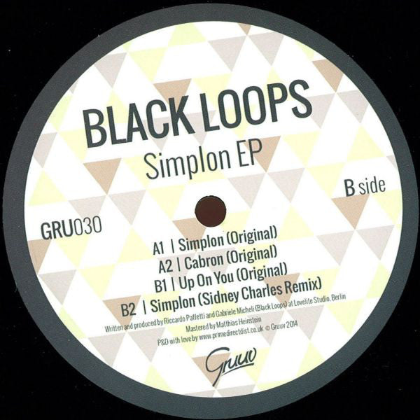 Black Loops – Simplon EP | Gruuv – GRU030 | Electronic Music Vinyl Record for DJs & Collectors