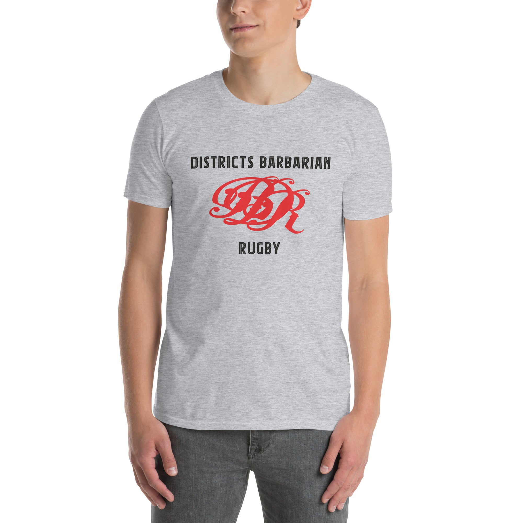 Districts Barbarian RFC Basic T-Shirt - Men's Casual Short Sleeve Cotton Tee for Everyday Wear, Gym & Street Style