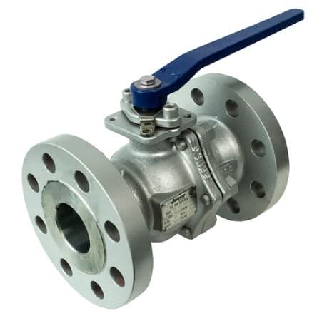 3 Class 300 Carbon Steel 8-Bolt Stainless Steel Ball Valve with Stem - 2 Piece Design for Industrial Piping, Water Treatment & HVAC Systems