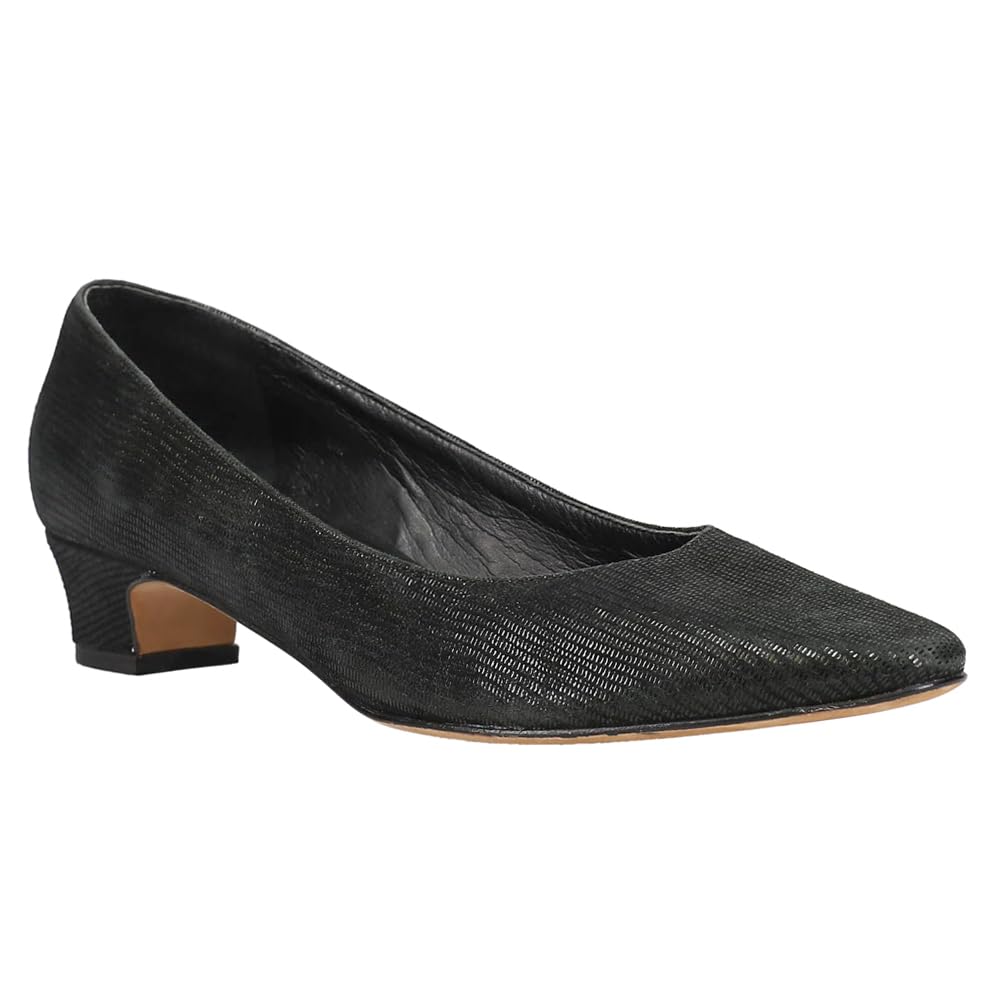 VANELi Women's Pointed Toe Block Heel Pumps - Low Heel Dress Shoes (1-2 Inch) for Office, Wedding & Casual Wear - Black