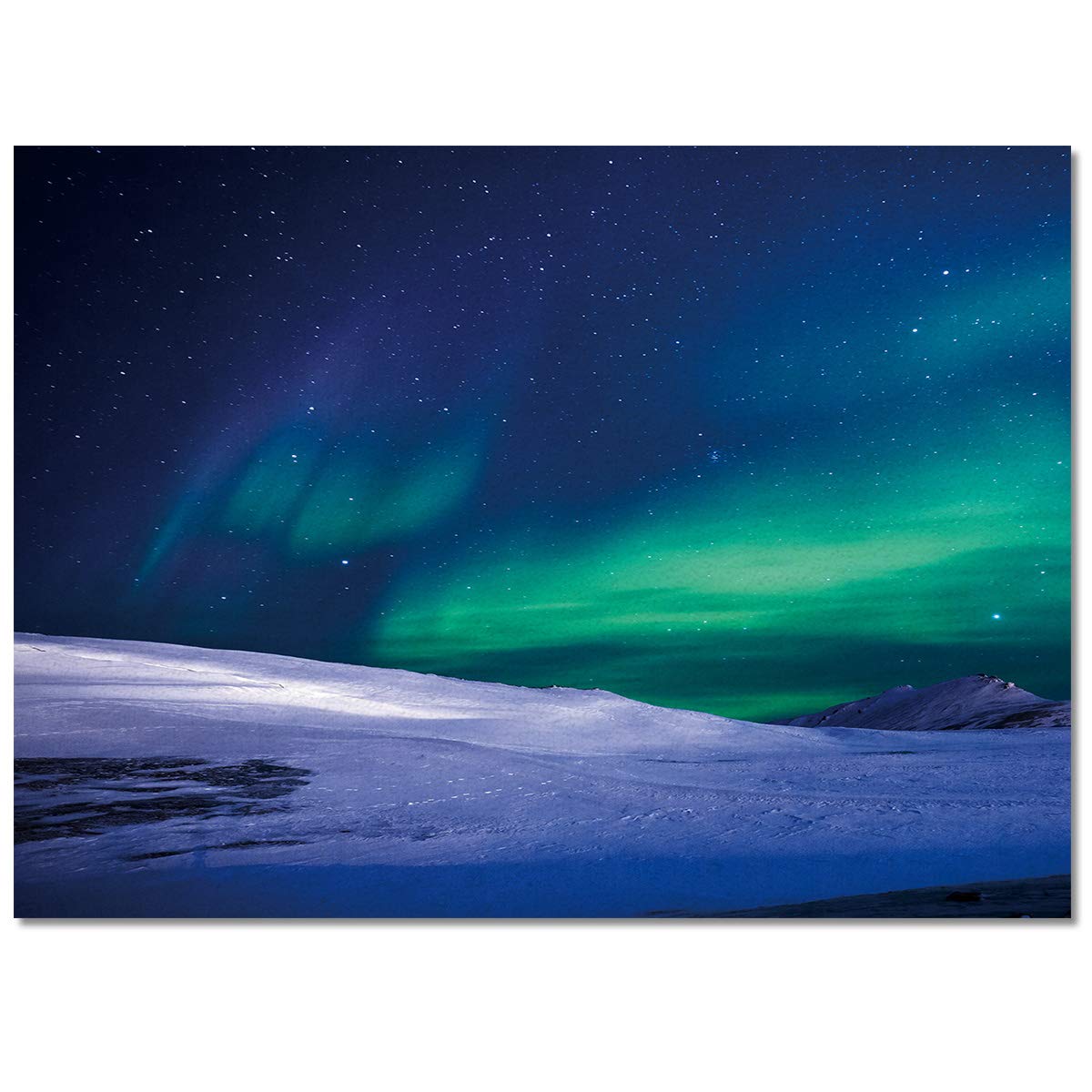 Ocean Party Indoor Area Rugs - Ultra Soft Non-Slip Floor Mat for Living Room, Bedroom & Entryway - Northern Lights Aurora Borealis Landscape Carpet | Perfect for Home Decor, Cozy Spaces & Scandinavian Style Interiors