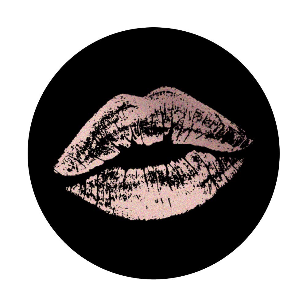 Rose Pink Kissy Lips PopSocket - Swappable Phone Grip for Girls, Perfect Love Gift for Girlfriend, Ideal for Everyday Use & Selfies