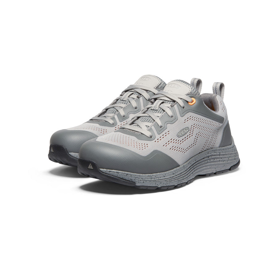 Sparta 2 ESD Women's Safety Shoes with Aluminum Toe - Drizzle/Papaya Color | Slip-Resistant Work Shoes for Nurses, Chefs & Industrial Workers