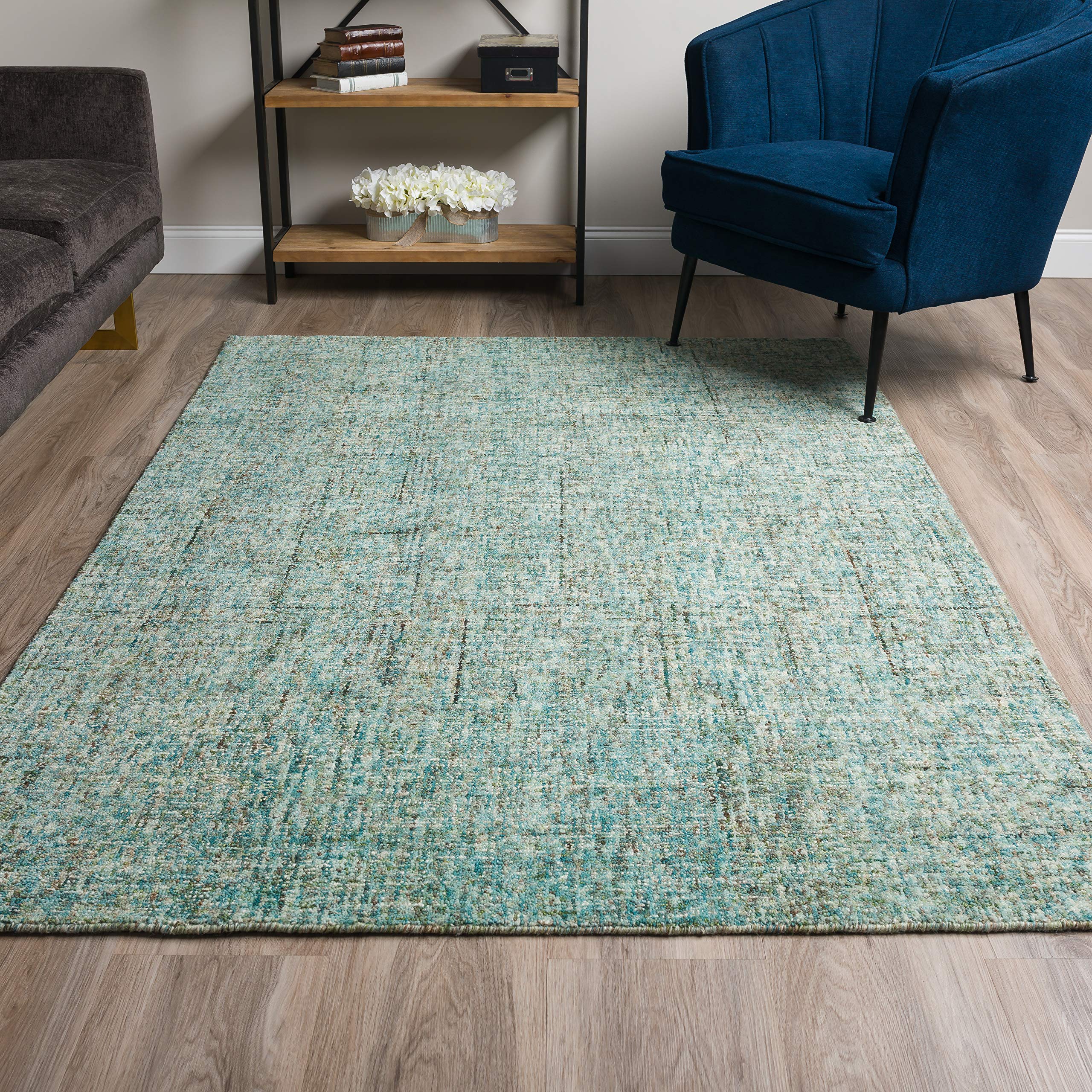 Addison Rugs Eastman Ocean 5' x 7'6' Rectangle Soft Area Rug - Easy Clean, Non-Shedding, Stain Resistant - Perfect for Bedroom, Living Room, Dining Room, Entryway & Kitchen Decor