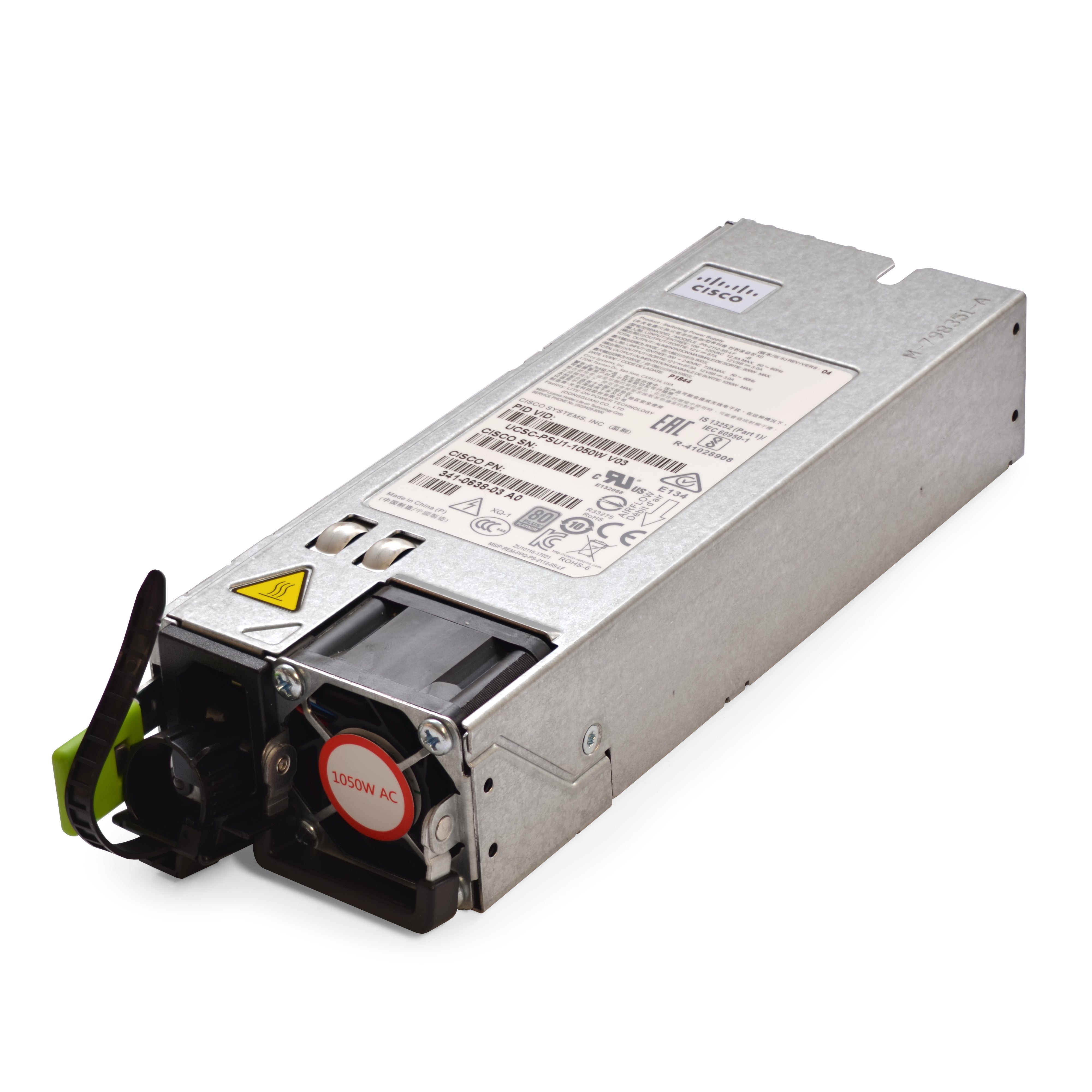 Cisco UCS 1050W Power Supply Unit (PSU) - 100-240V AC Input - Model 341-0638-03 A0 UCSC-PSU1-1050W-V03 - High Efficiency Server Power Supply for Data Centers & Enterprise Networks