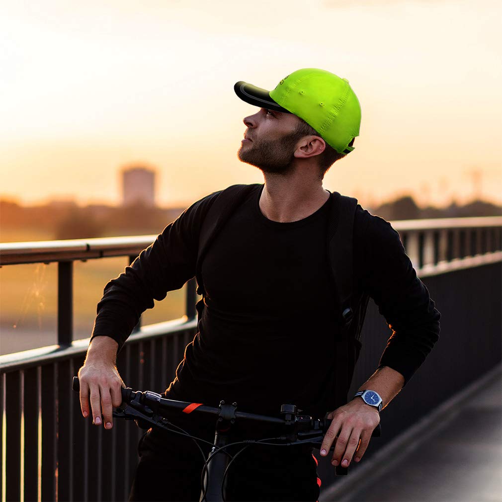 Custom Reflective Running Hat with Logo Embroidery - High Visibility Safety Cap for Jogging & Night Cycling - Durable Polyester Maintenance Tools Included