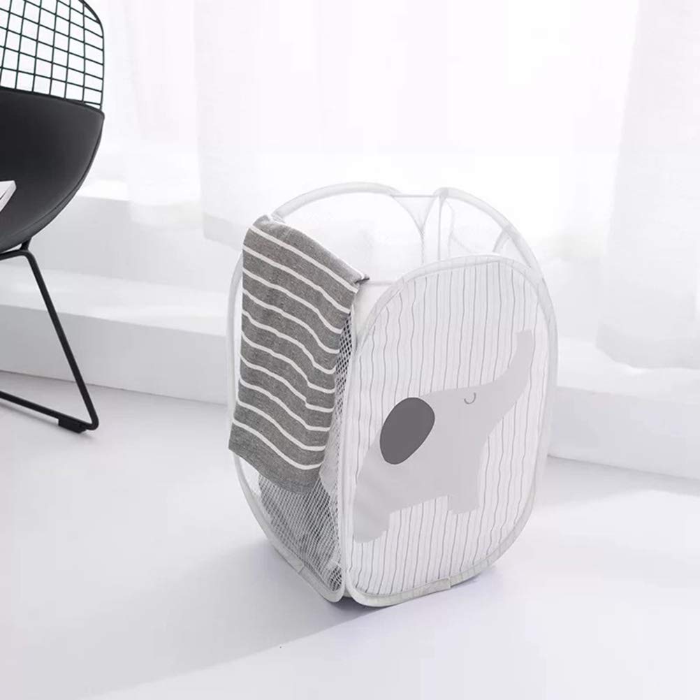 TOPBATHY 2-Pack Collapsible Laundry Basket & Hamper - Foldable Mesh Storage Bin for Clothes, Toys & Organizing - Space-Saving Pop-Up Design for Bedroom, Bathroom & Dorm Use