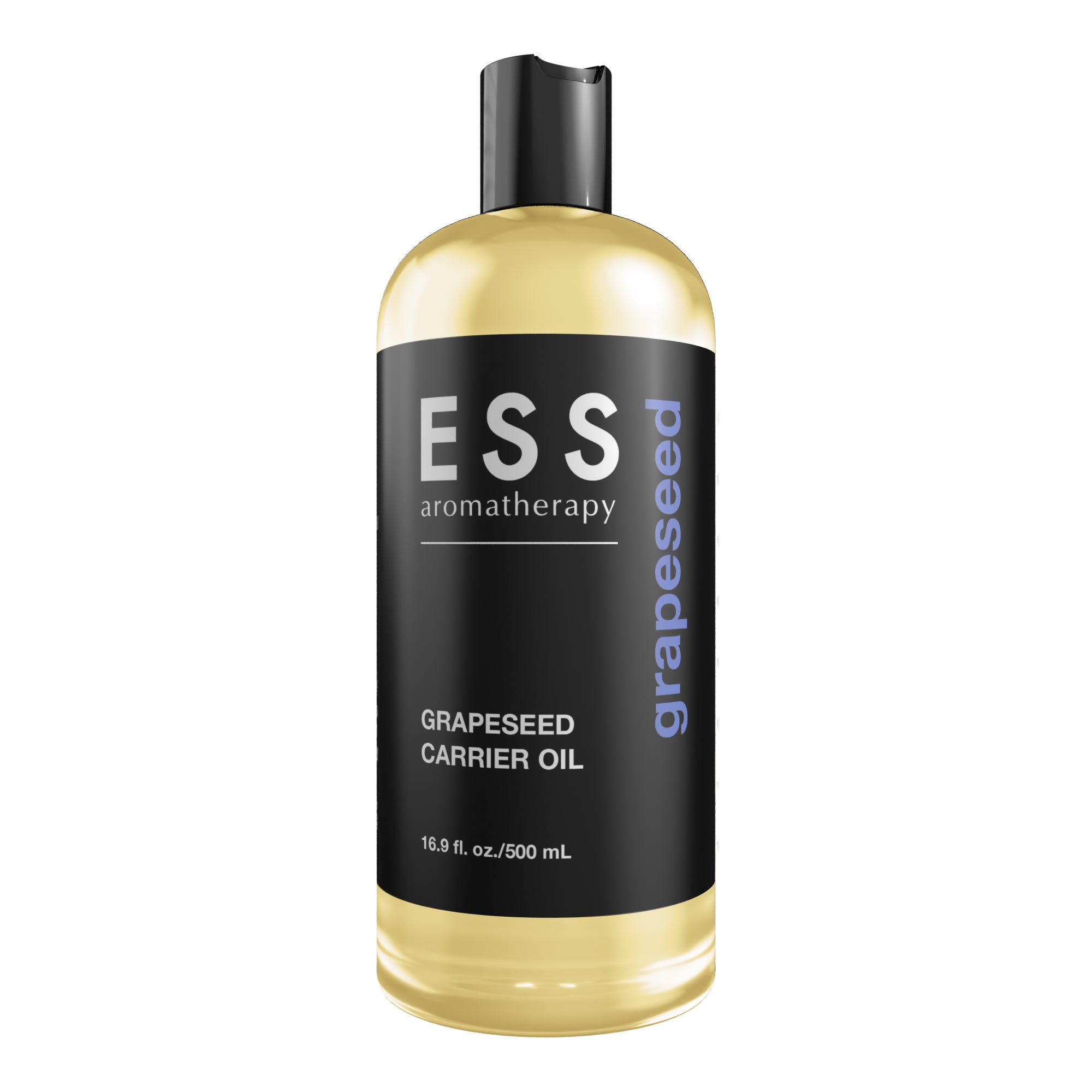 Pure Grapeseed Carrier Oil for Skin & Hair - Cold Pressed, 100% Natural, Non-GMO - Perfect for Massage, Aromatherapy & DIY Beauty Recipes