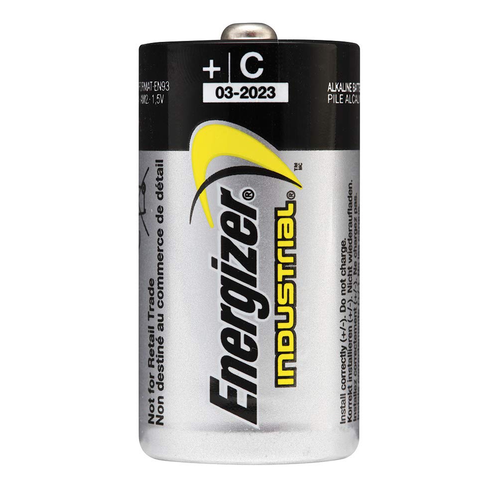 Energizer C Alkaline Industrial Batteries - 12 Pack | Long-Lasting Power for Flashlights, Toys & Electronics | Heavy-Duty Performance